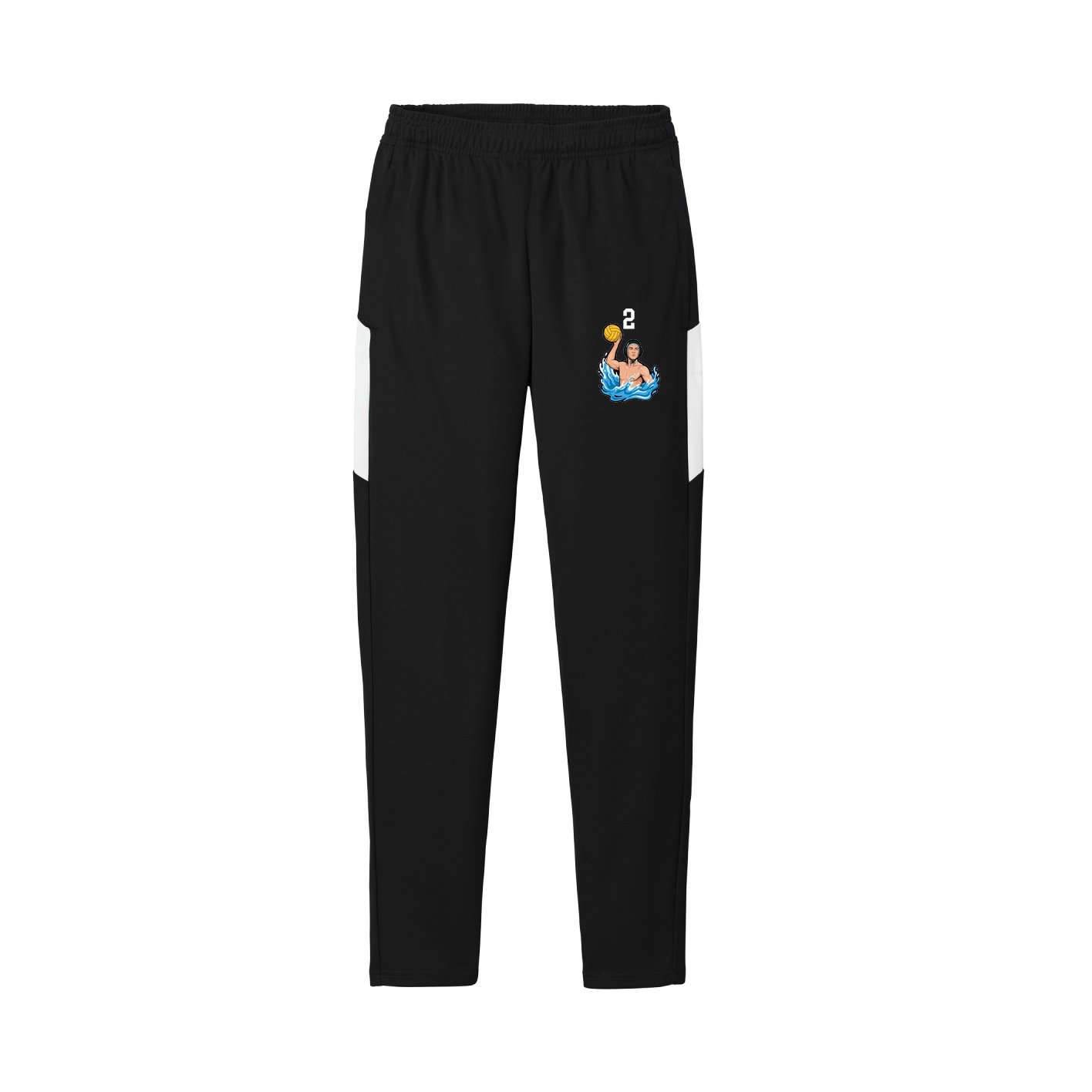 Team Travel Pant — Number Top in Black/White