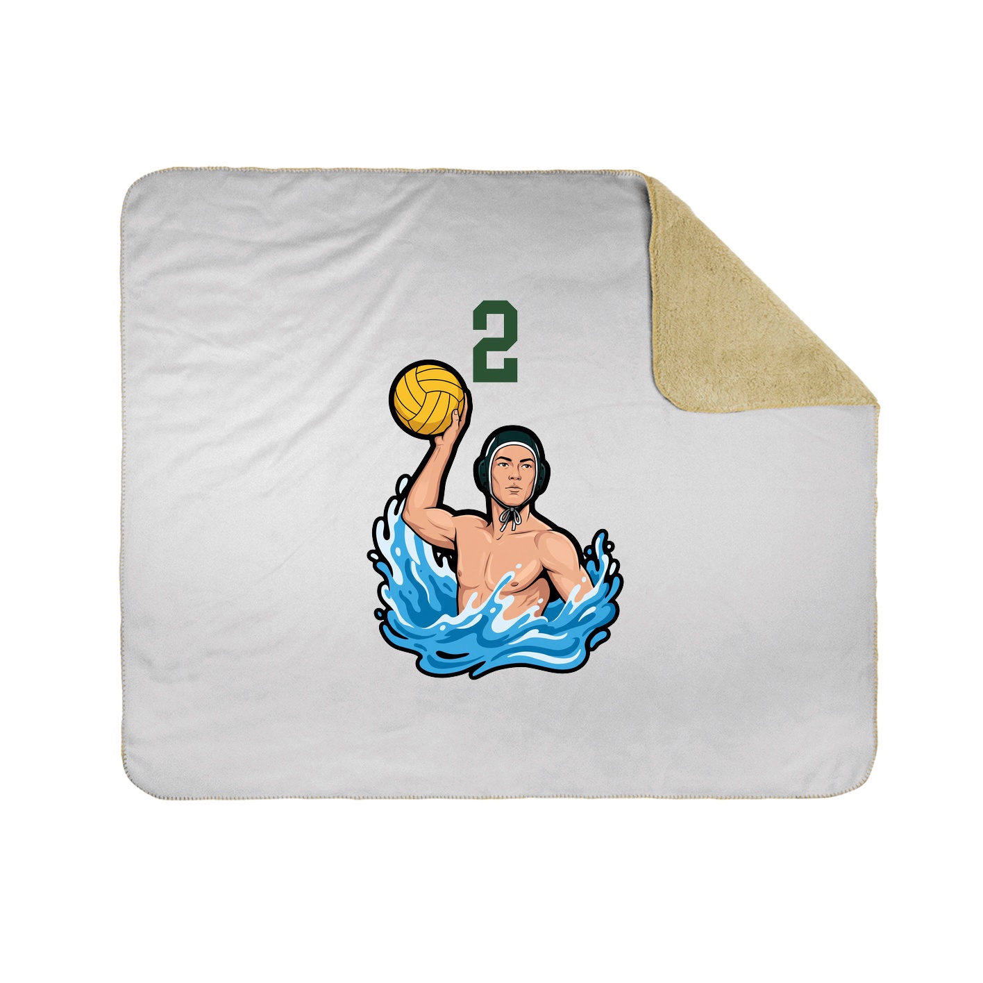Throw Blanket — Number Top in White