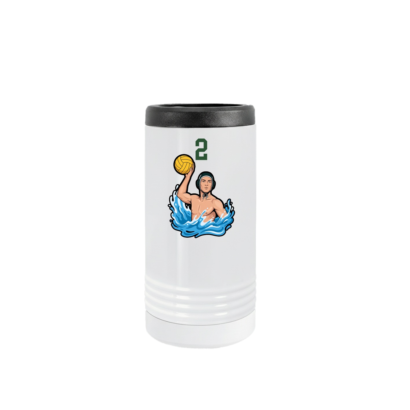 Slim Beverage Holder — Number Top in White