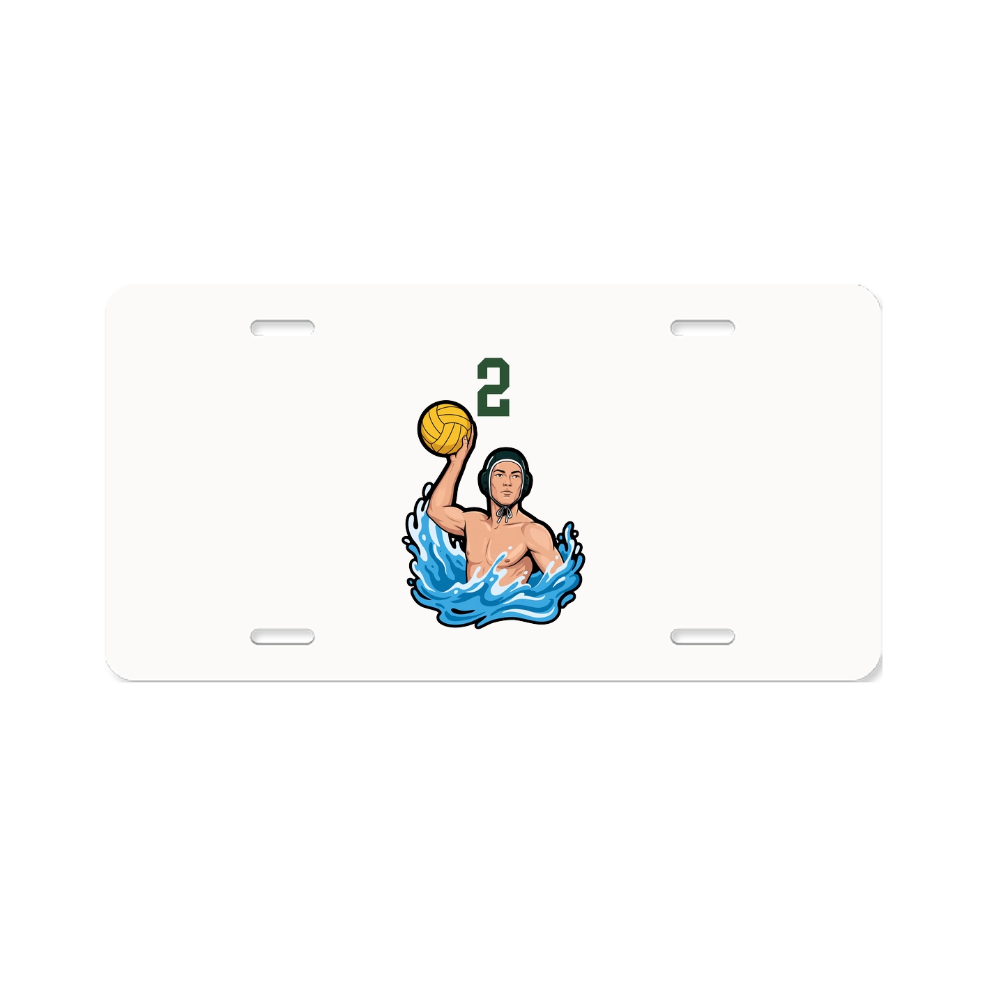 License Plate — Number Top in Classic