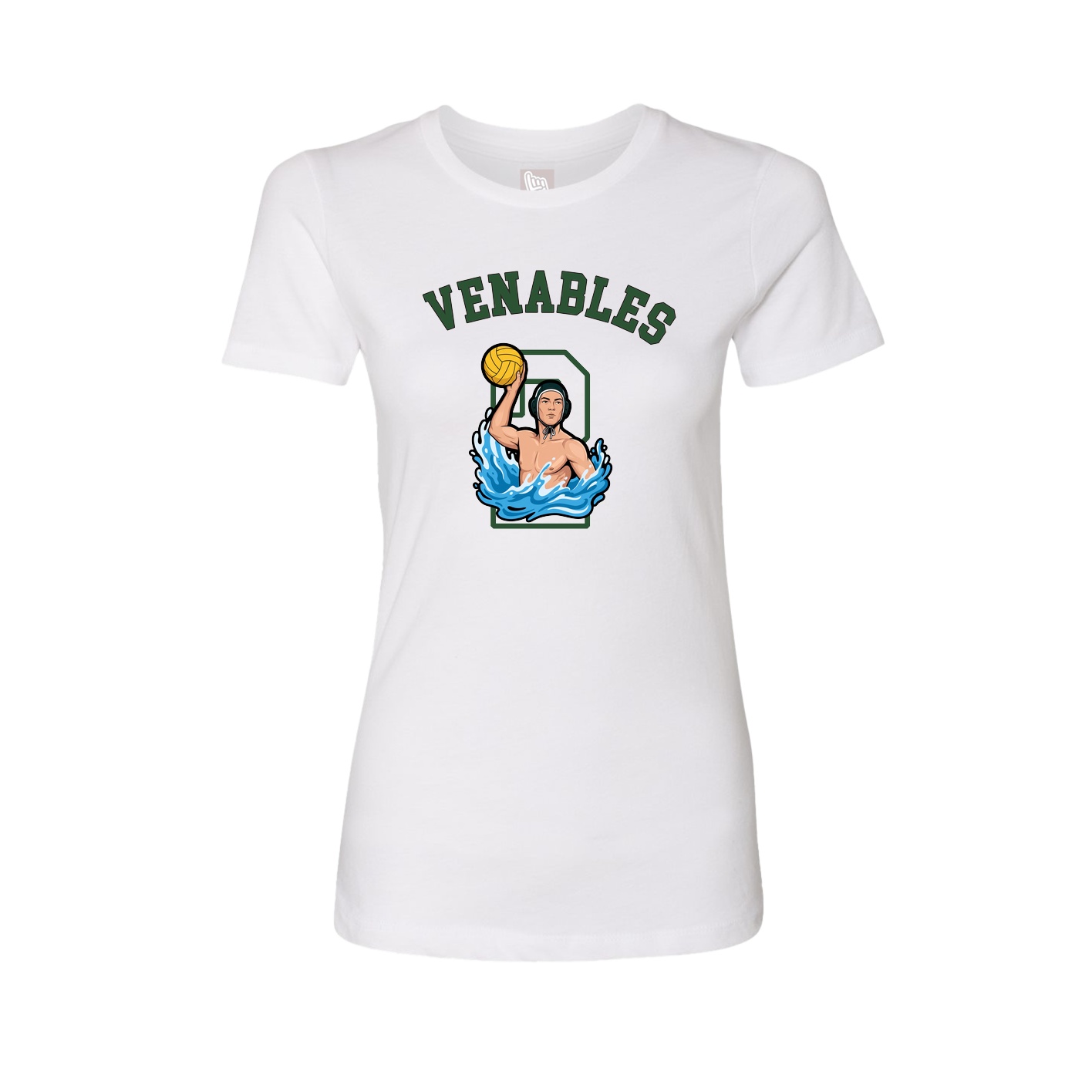 Fitted Women's Tee — Shirsey Arch in White