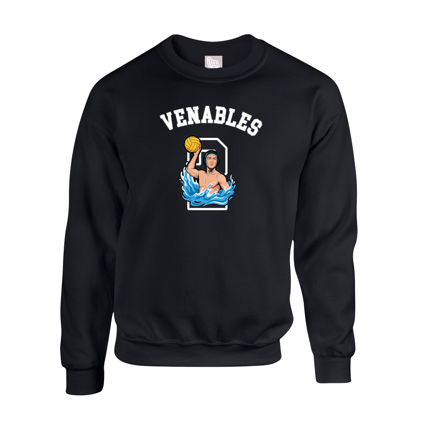 Fleece Crew — Shirsey Arch in Black