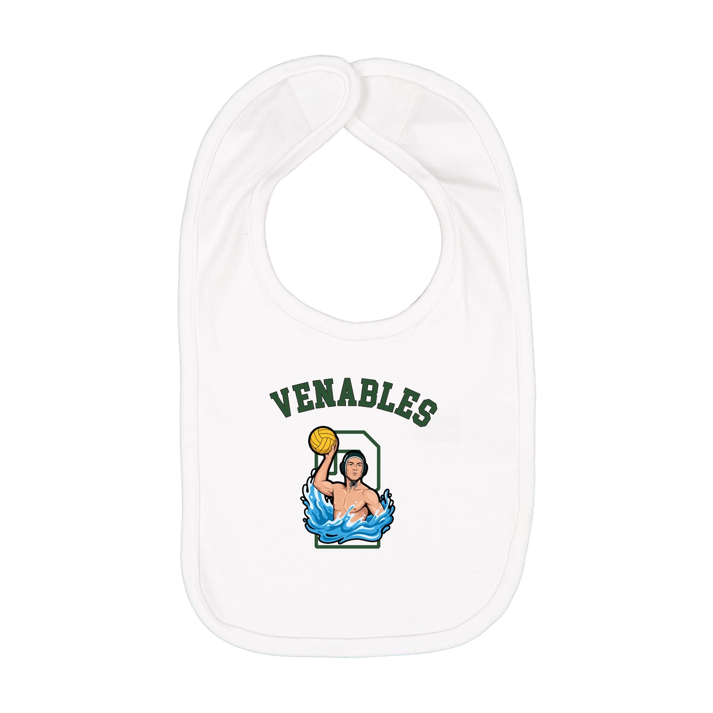 Infant Bib — Shirsey Arch in White
