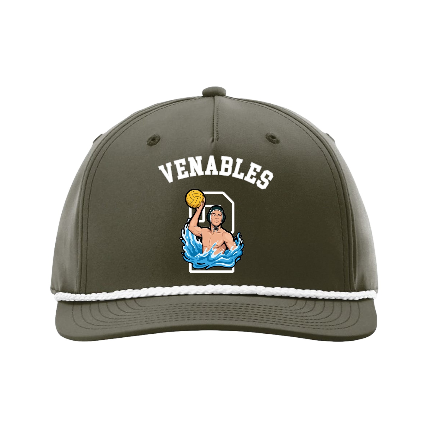 Five-Panel Classic Rope Cap — Shirsey Arch in Green