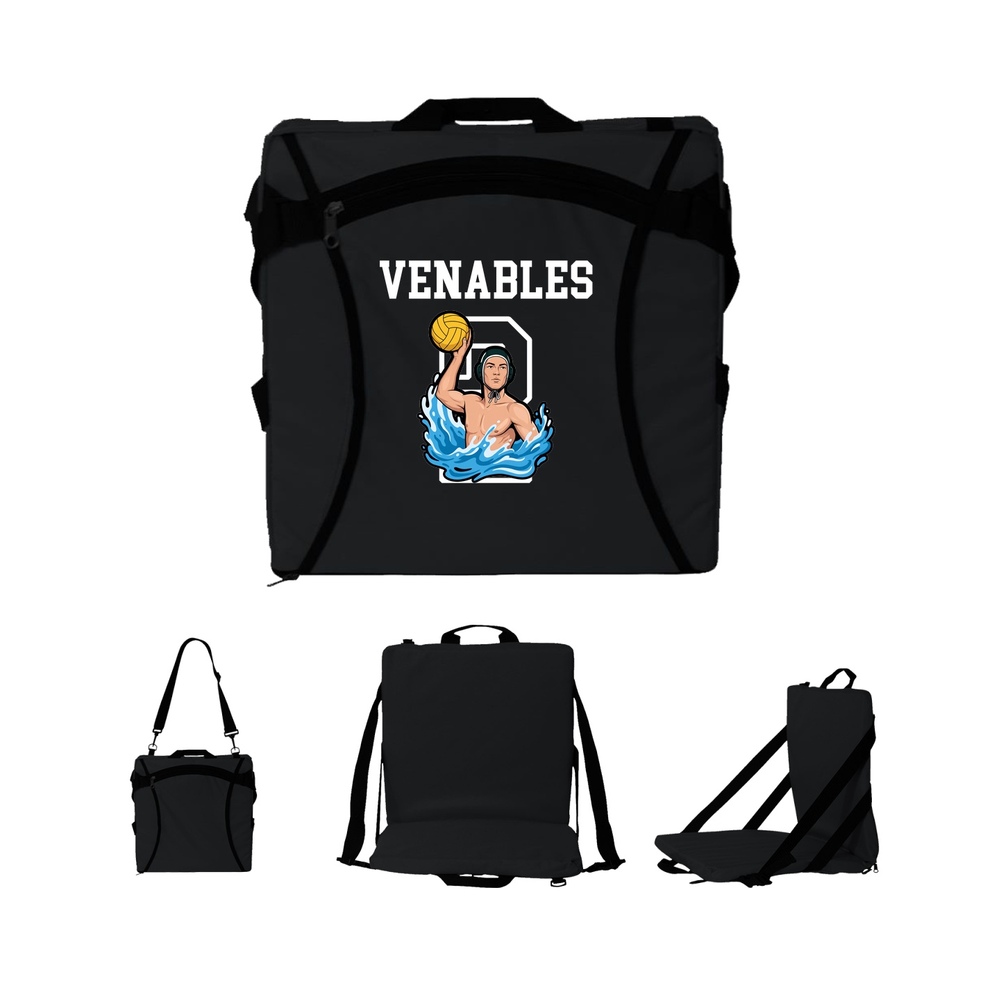 Folding Stadium Seat — Shirsey in Black