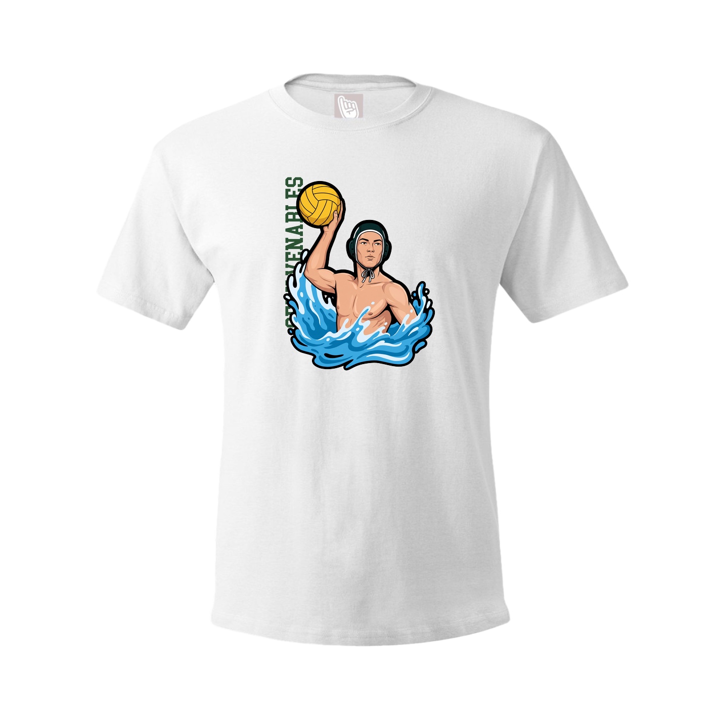 Youth Tee — Name Vertical in White