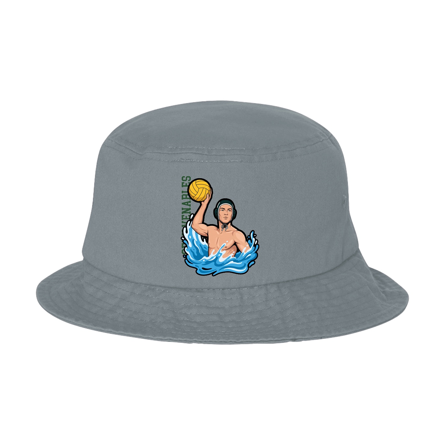 Bucket Cap — Name Vertical in Grey