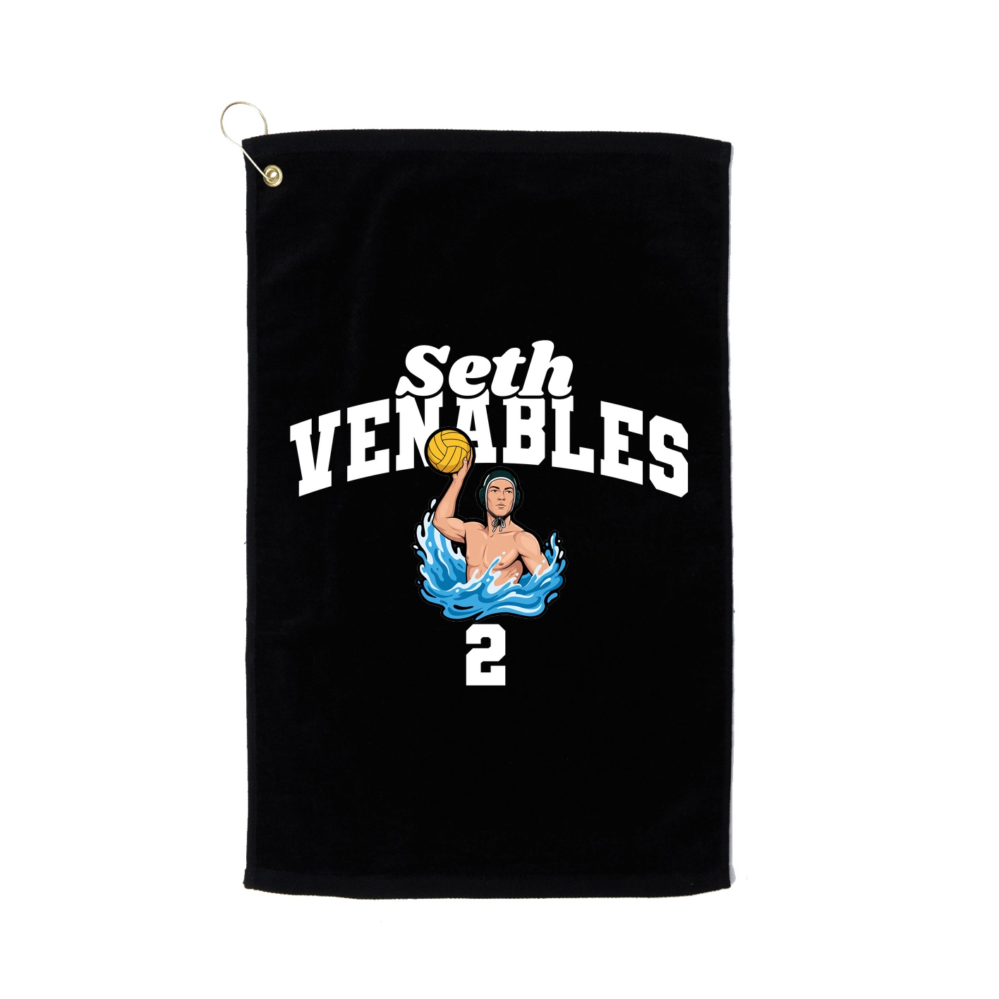 Golf Towel — Signature Arch in Black