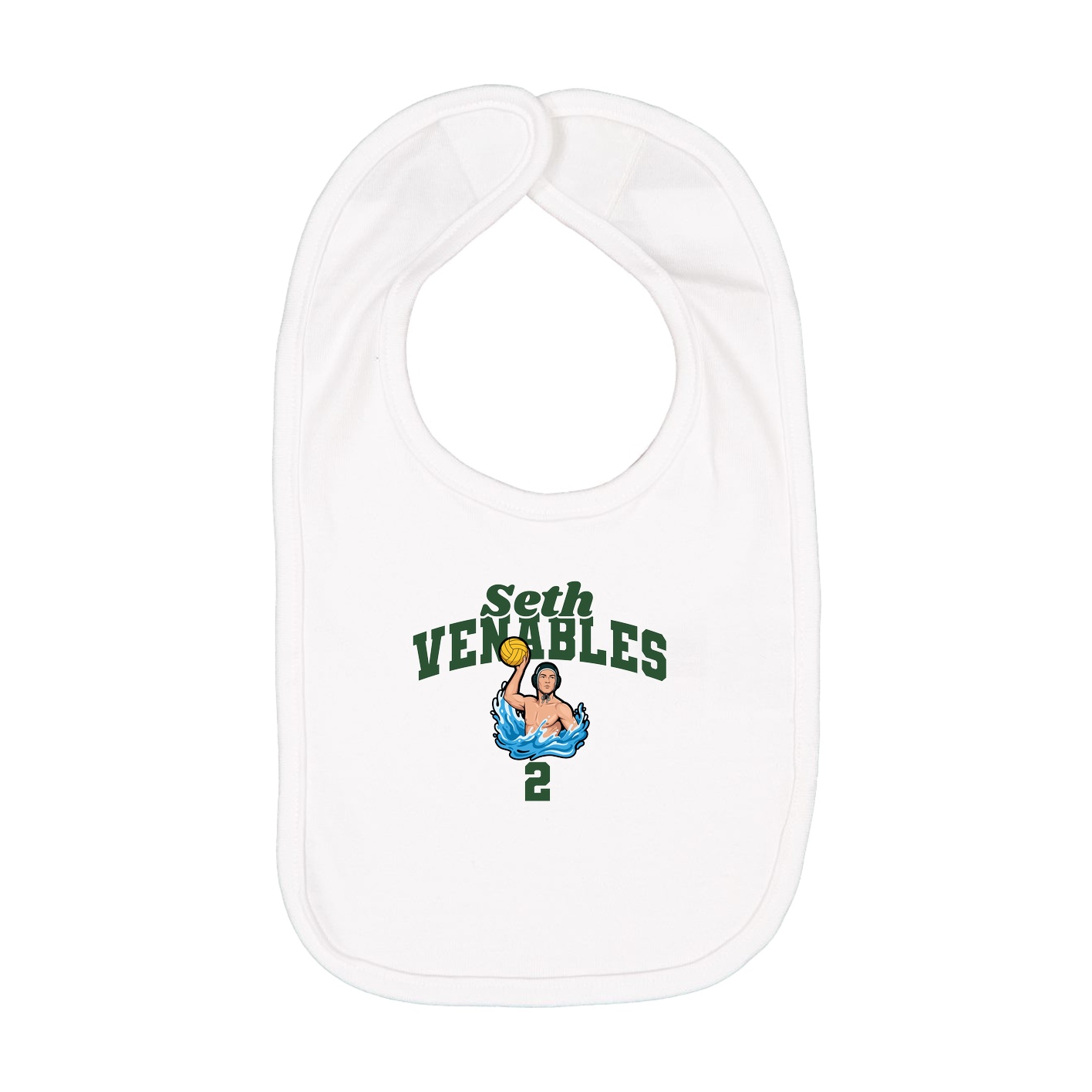 Infant Bib — Signature Arch in White