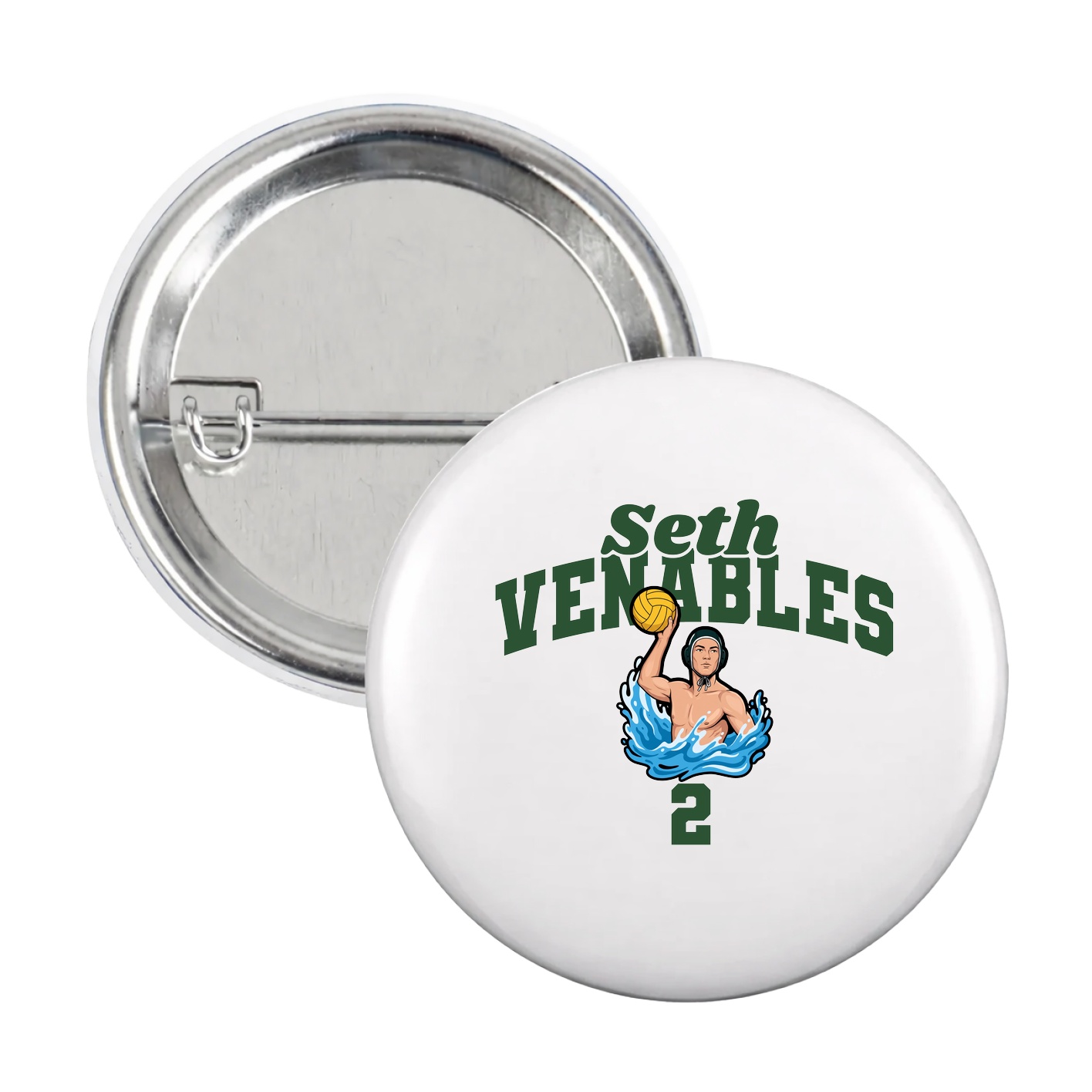 Game Day Button — Signature Arch in White