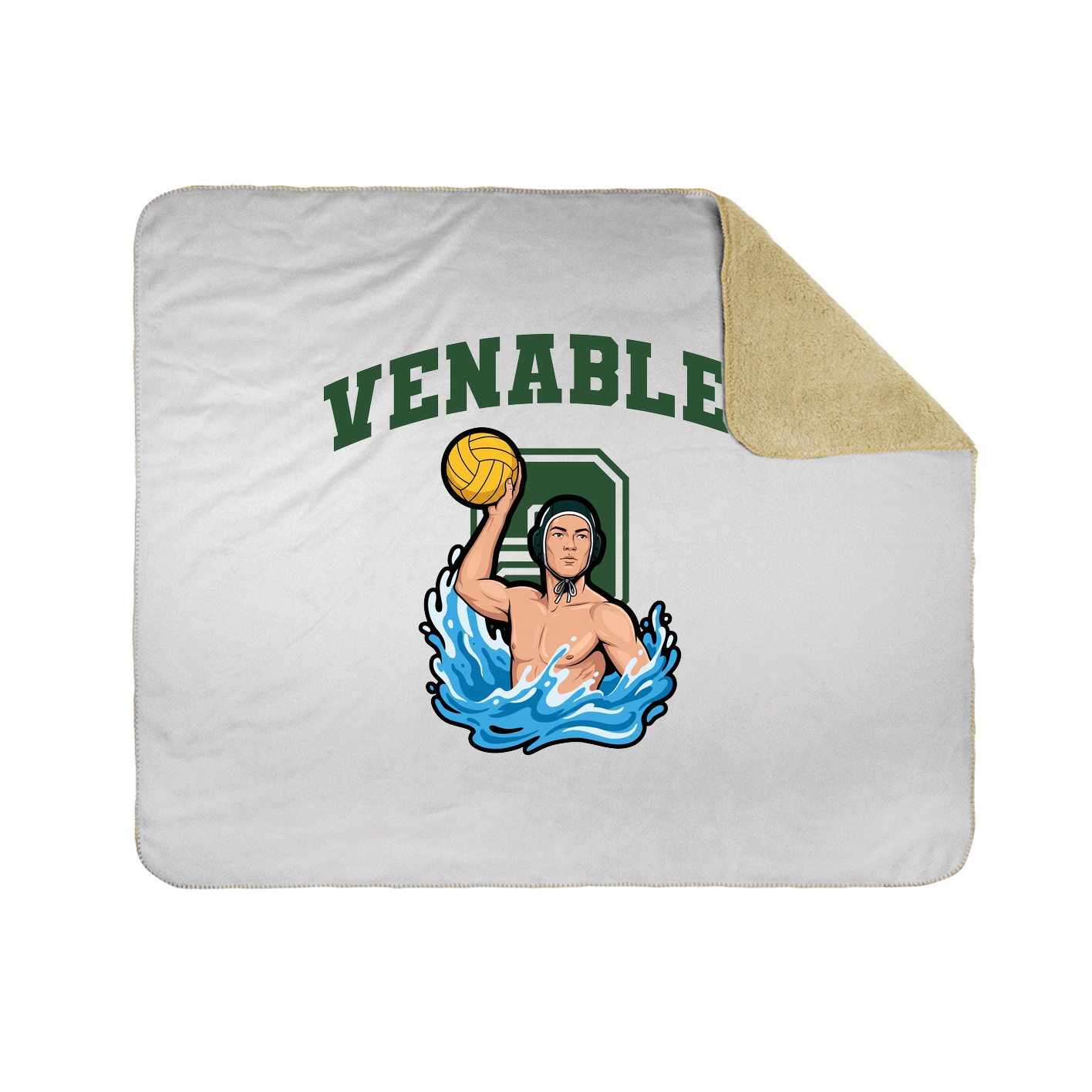 Throw Blanket — Number in White
