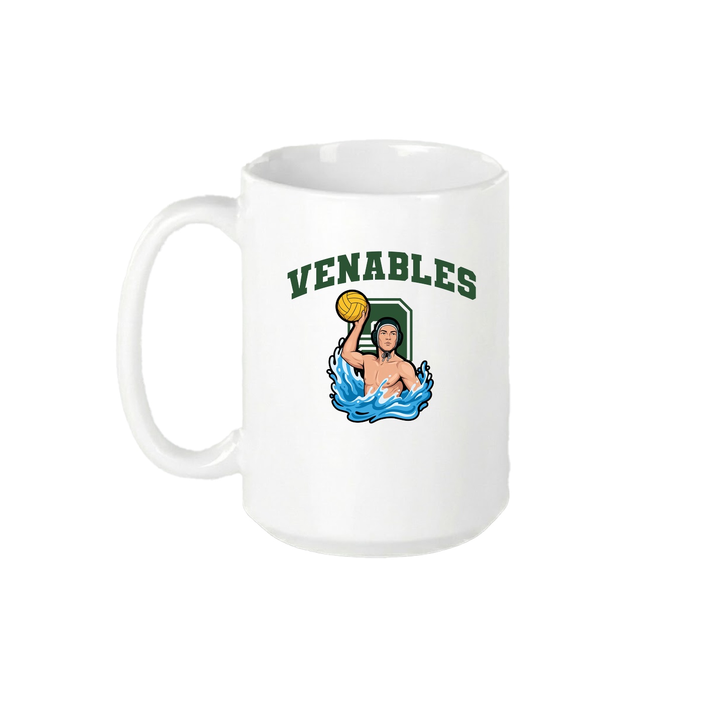 15oz Coffee Mug — Number in White