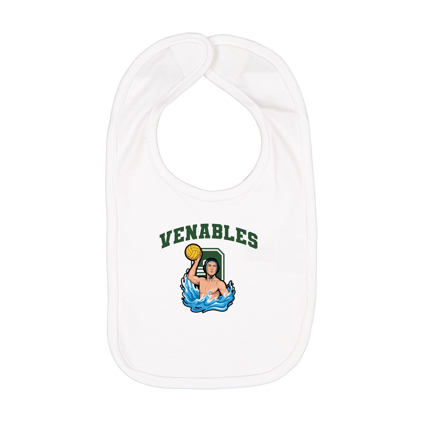 Infant Bib — Number in White