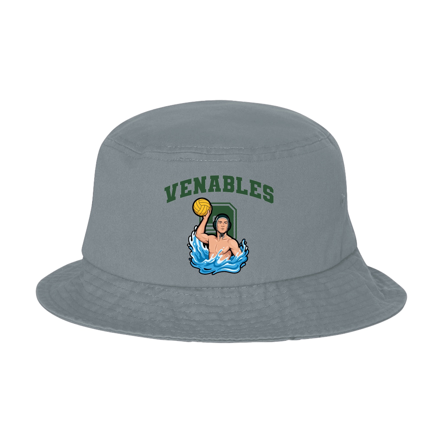 Bucket Cap — Number in Grey