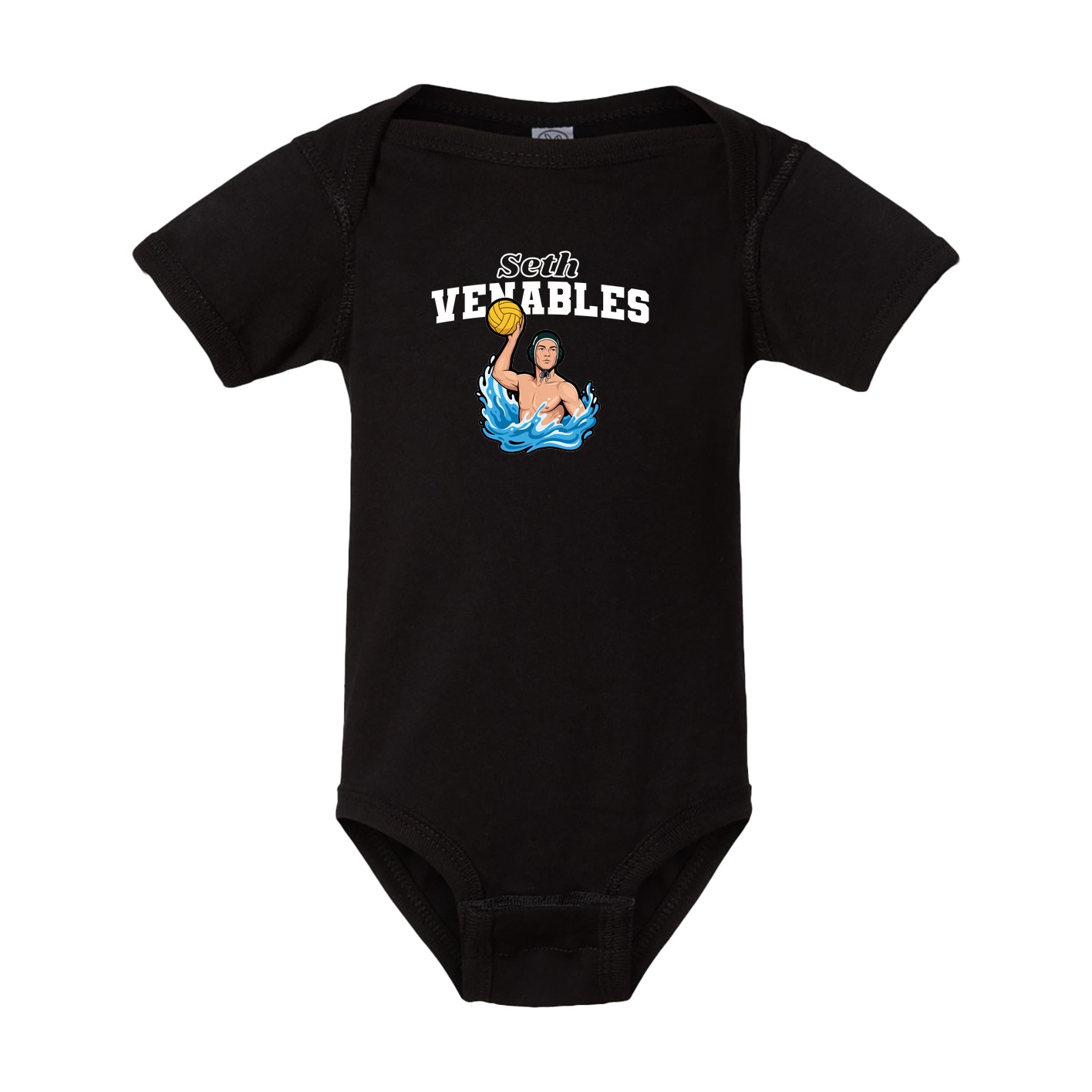 Baby Onesie — Name Arch in Black