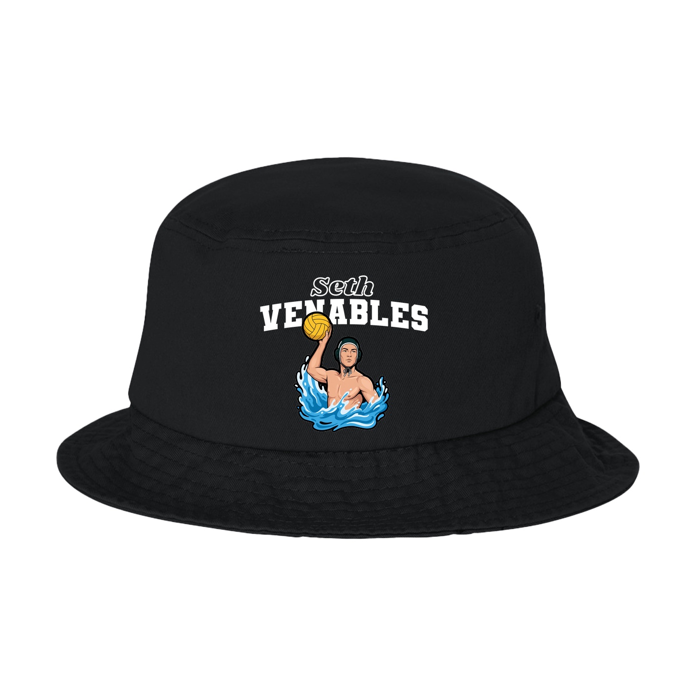 Bucket Cap — Name Arch in Black