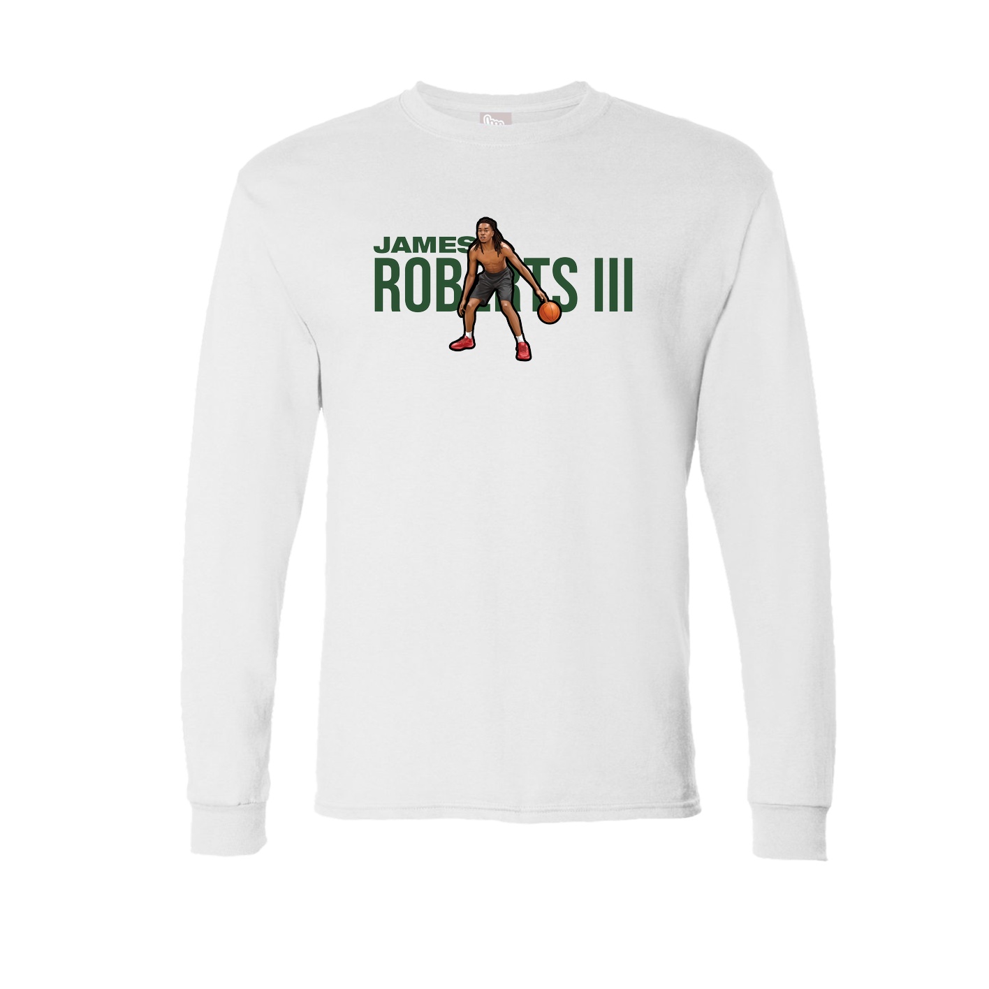 Long Sleeve Tee — Player Name in White