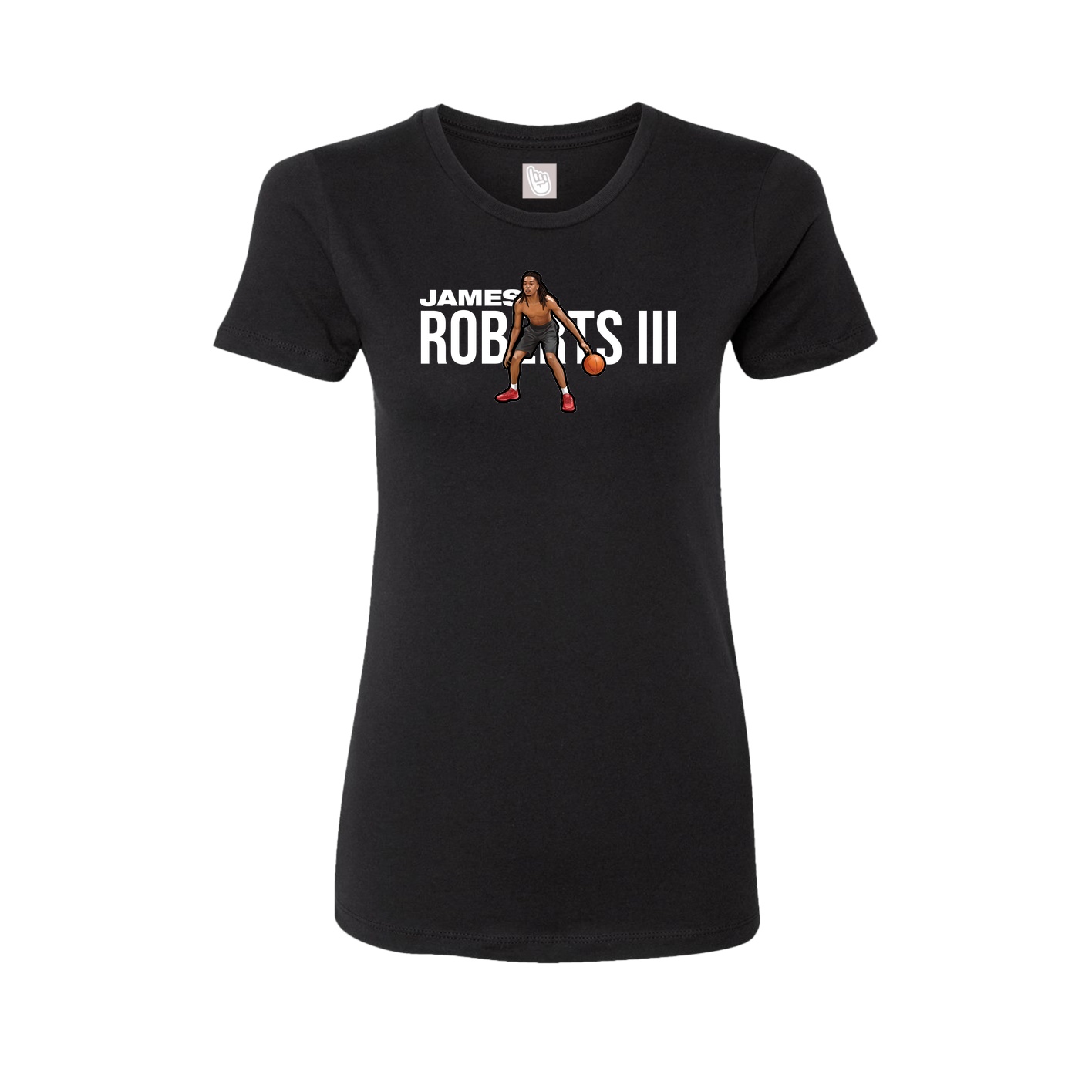 Fitted Women's Tee — Player Name in Black