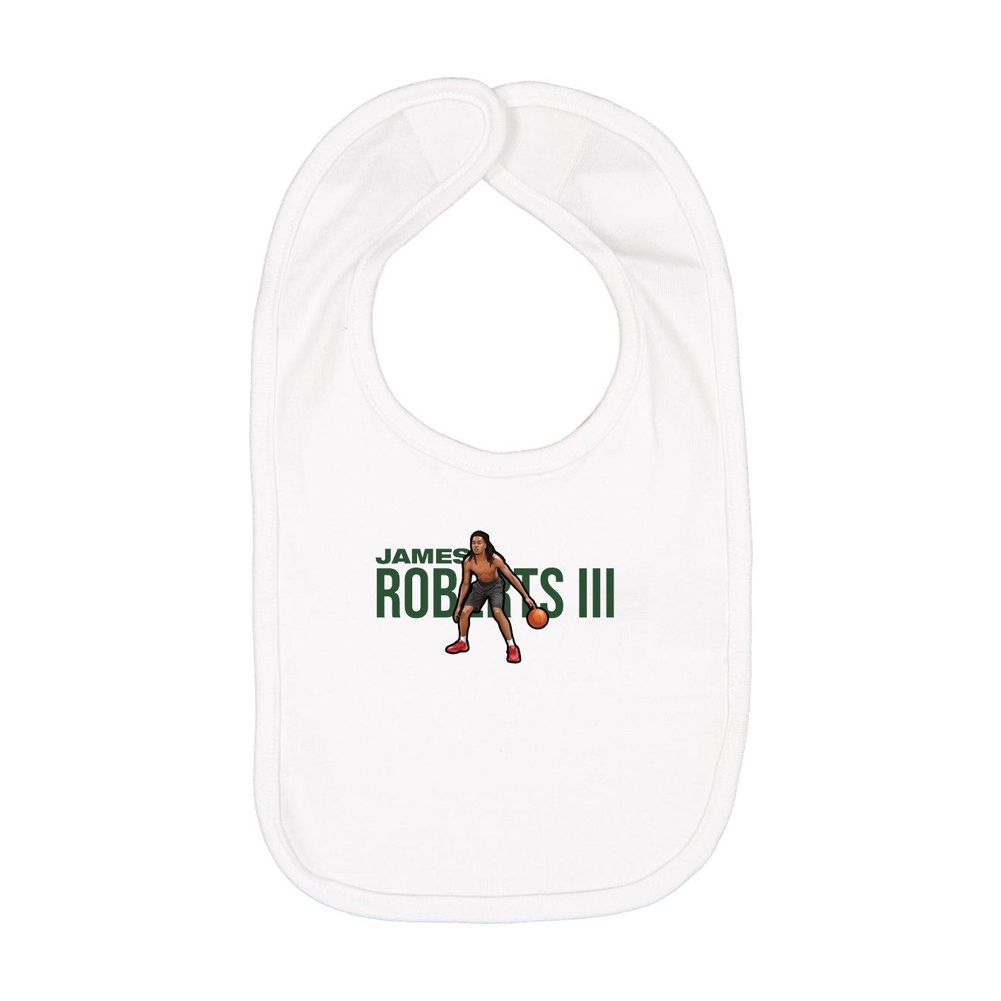 Infant Bib — Player Name in White