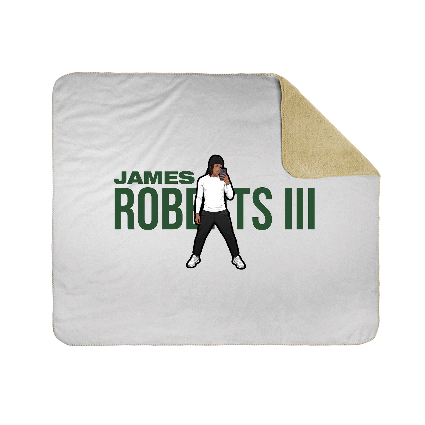 Throw Blanket — Player Name in White