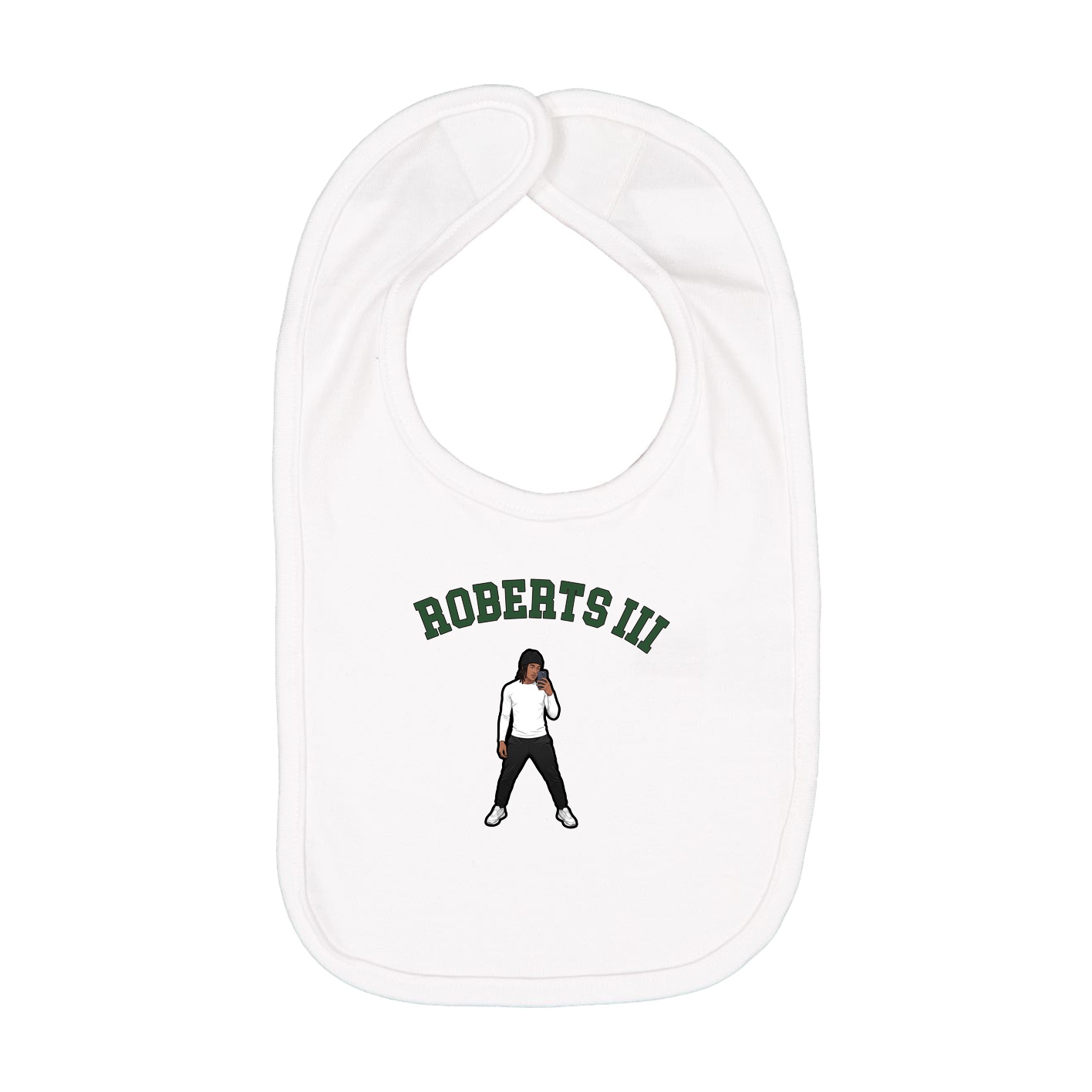 Infant Bib — Shirsey Arch in White