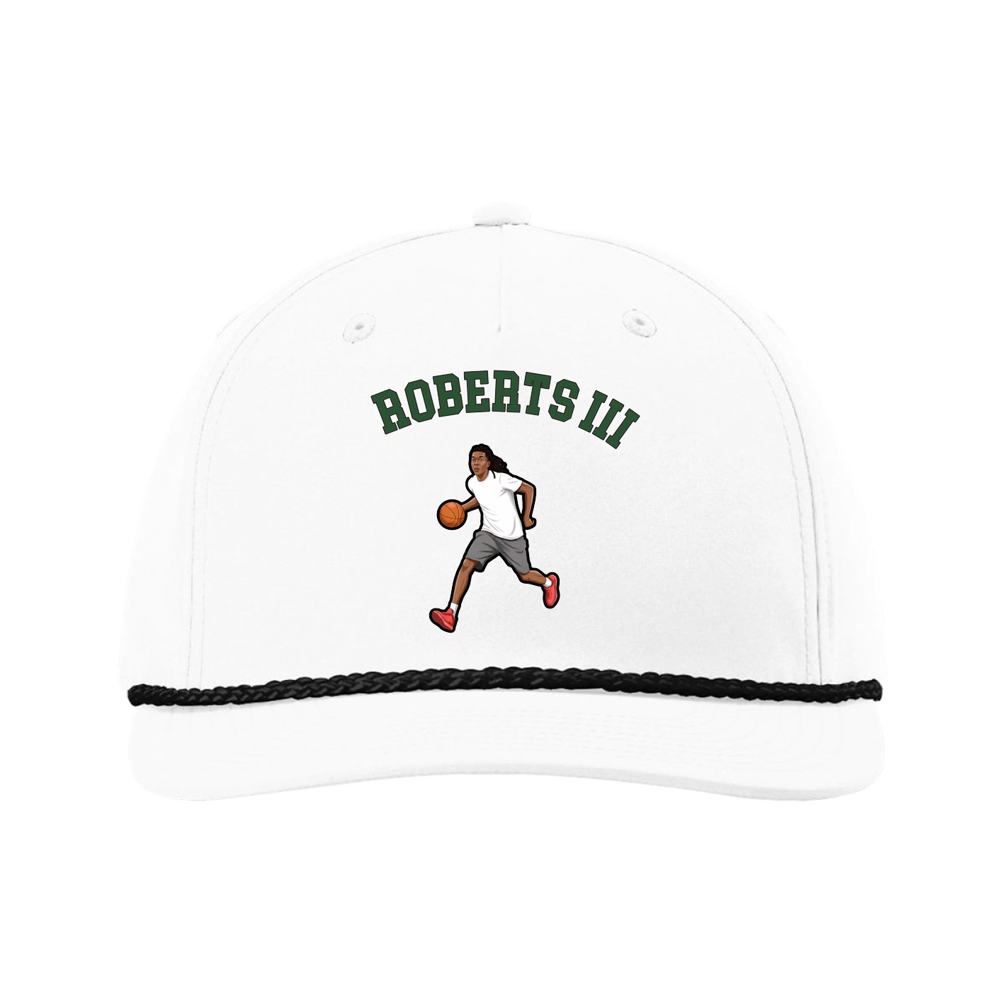 Five-Panel Classic Rope Cap — Shirsey Arch in White