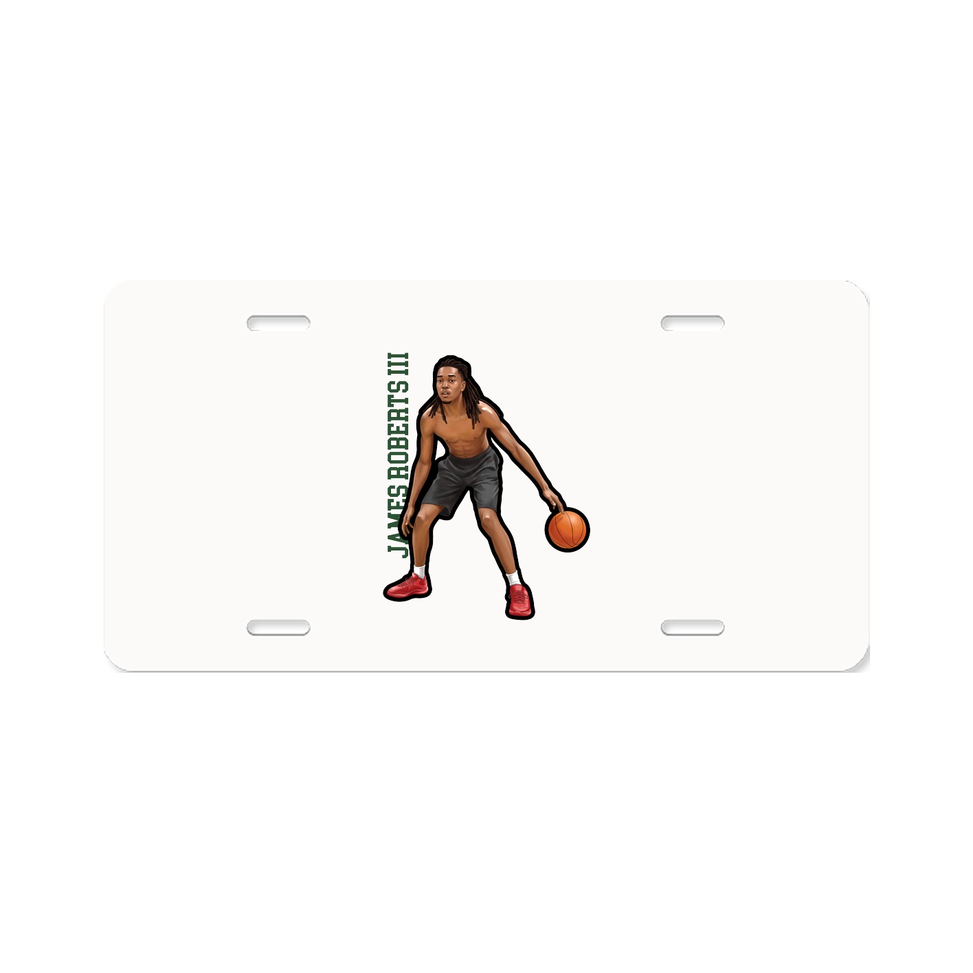License Plate — Name Vertical in Classic