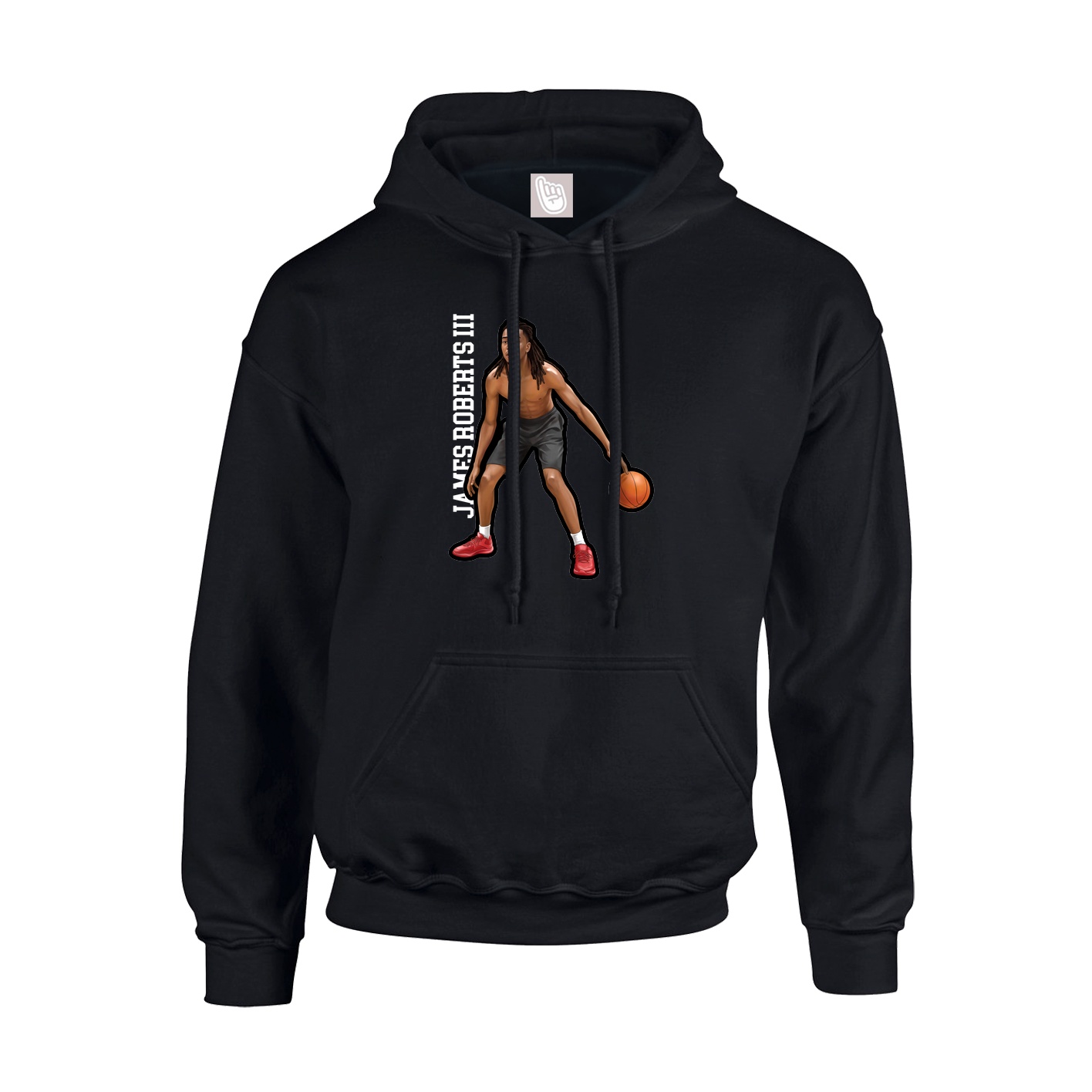 Hoodie — Name Vertical in Black
