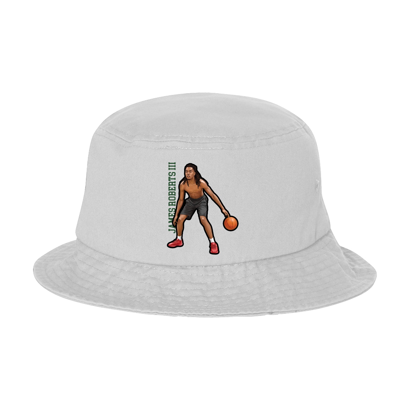 Bucket Cap — Name Vertical in White
