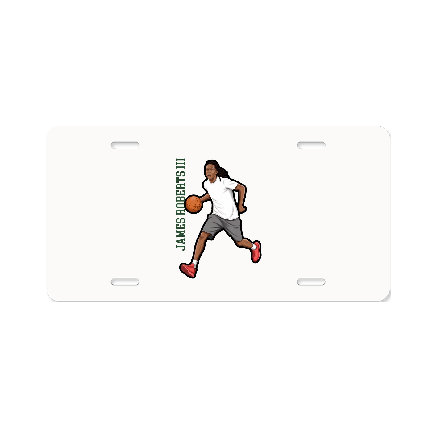License Plate — Name Vertical in Classic