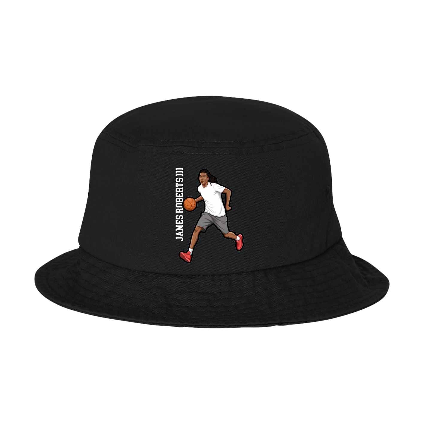 Bucket Cap — Name Vertical in Black