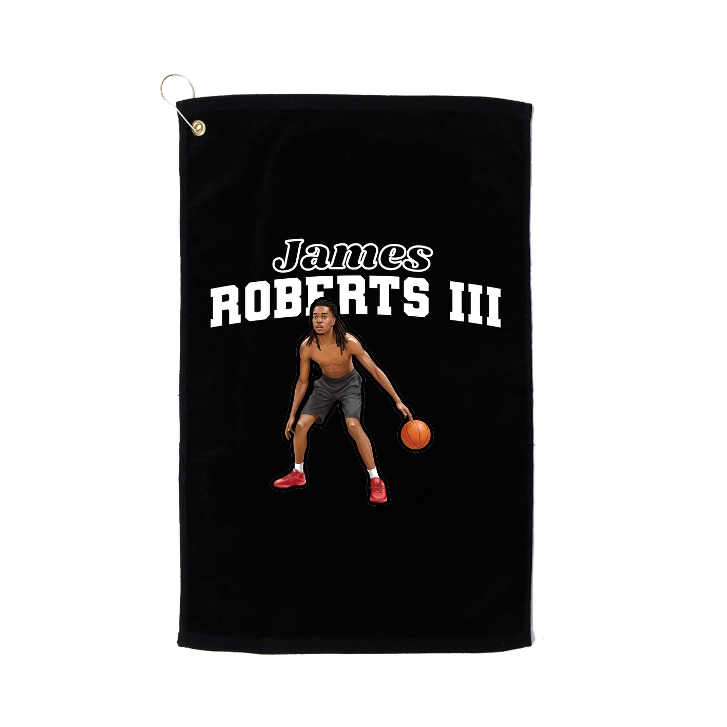 Golf Towel — Name Arch in Black