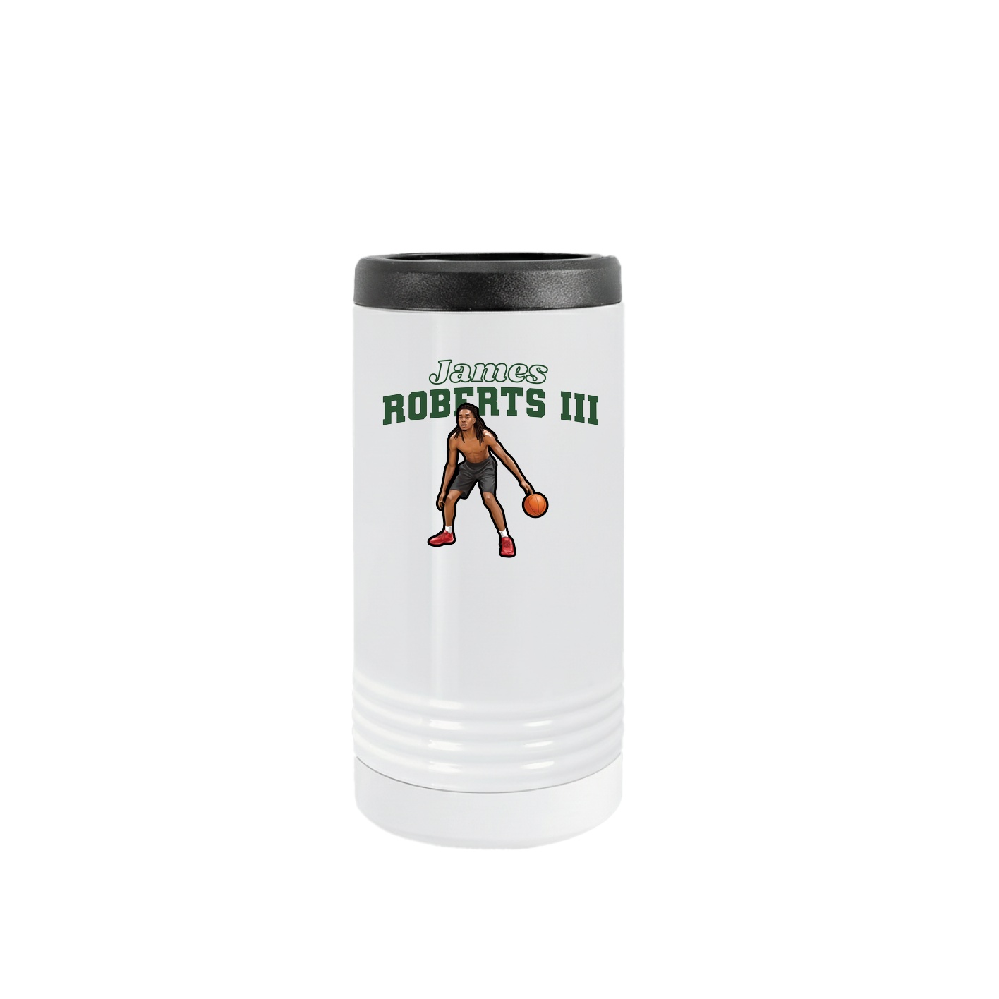Slim Beverage Holder — Name Arch in White