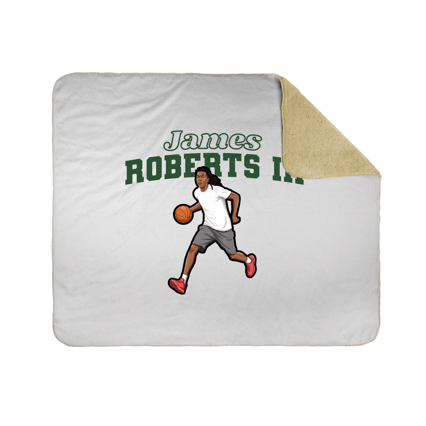 Throw Blanket — Name Arch in White