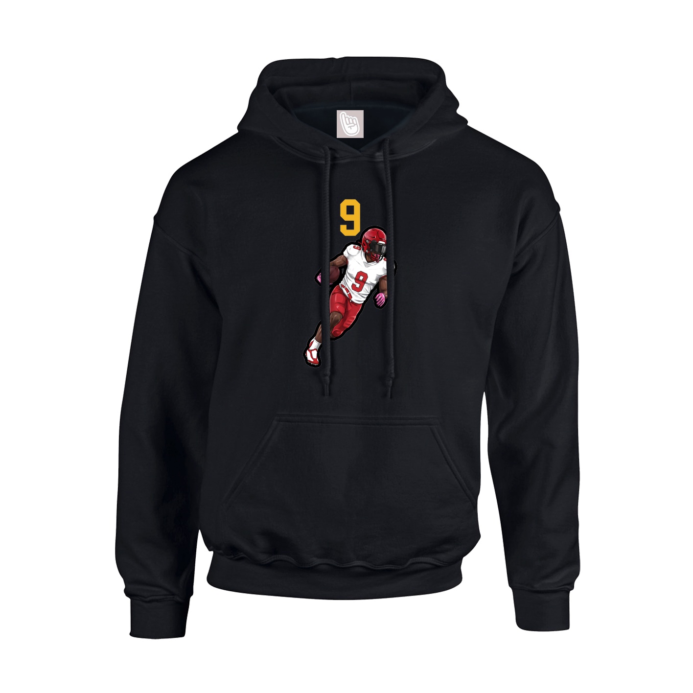 Youth Hoodie — Number Top in Black