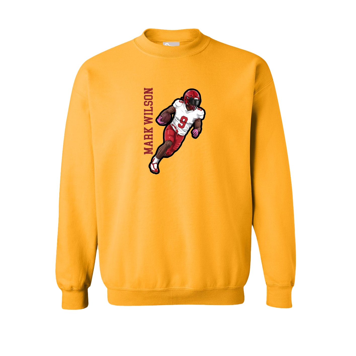 Fleece Crew — Name Vertical in Gold