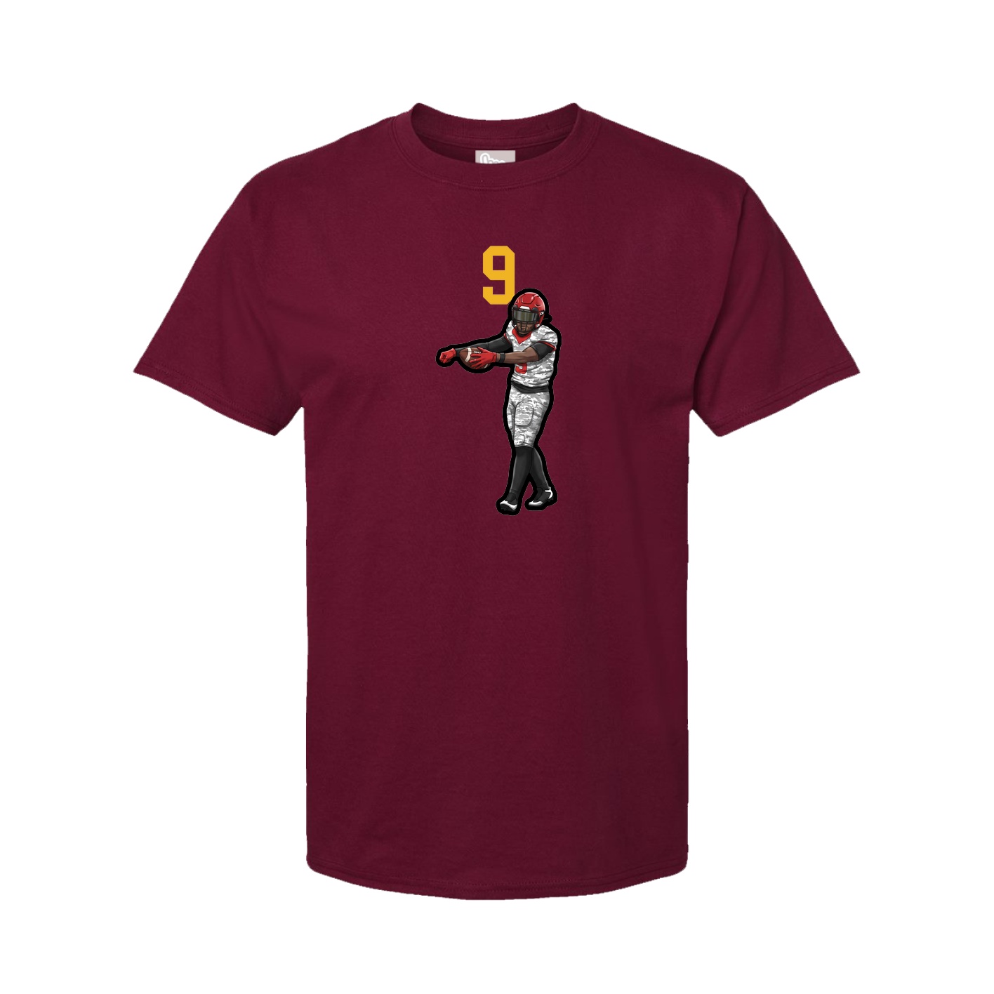 Youth Tee — Number Top in Cardinal