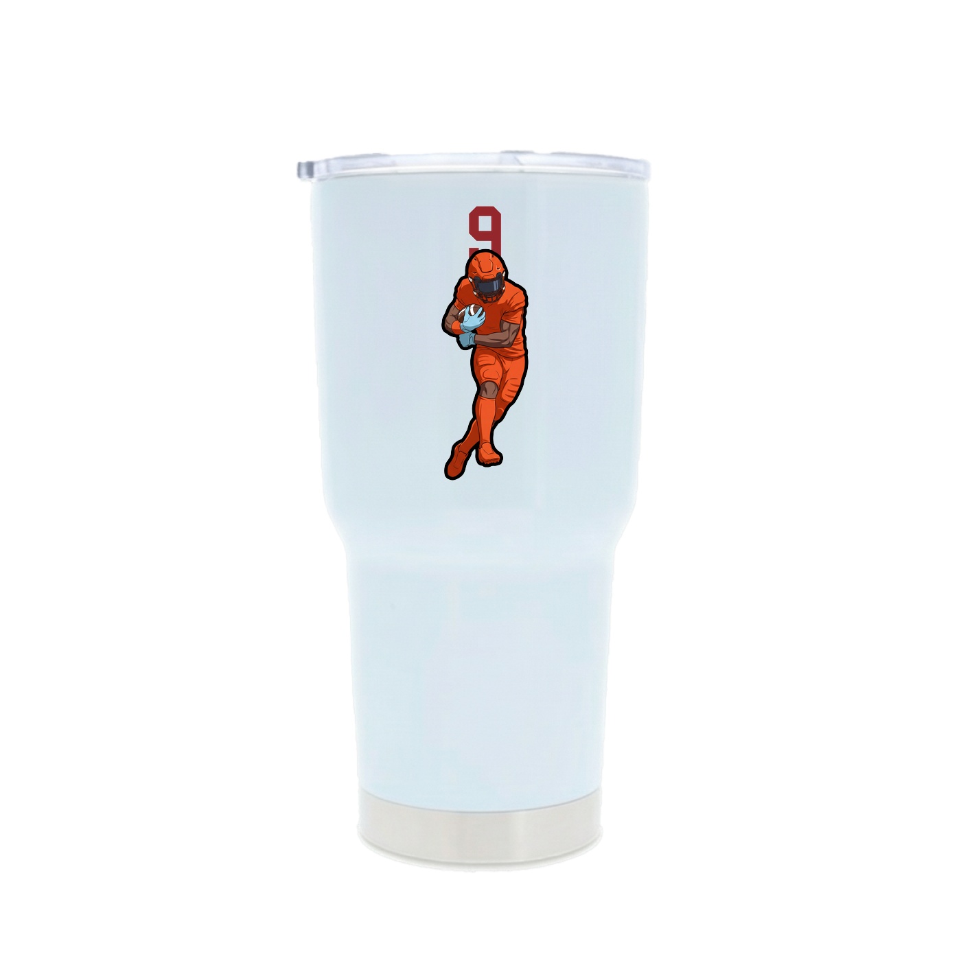30oz Stainless Steel Tumbler — Number Top in White