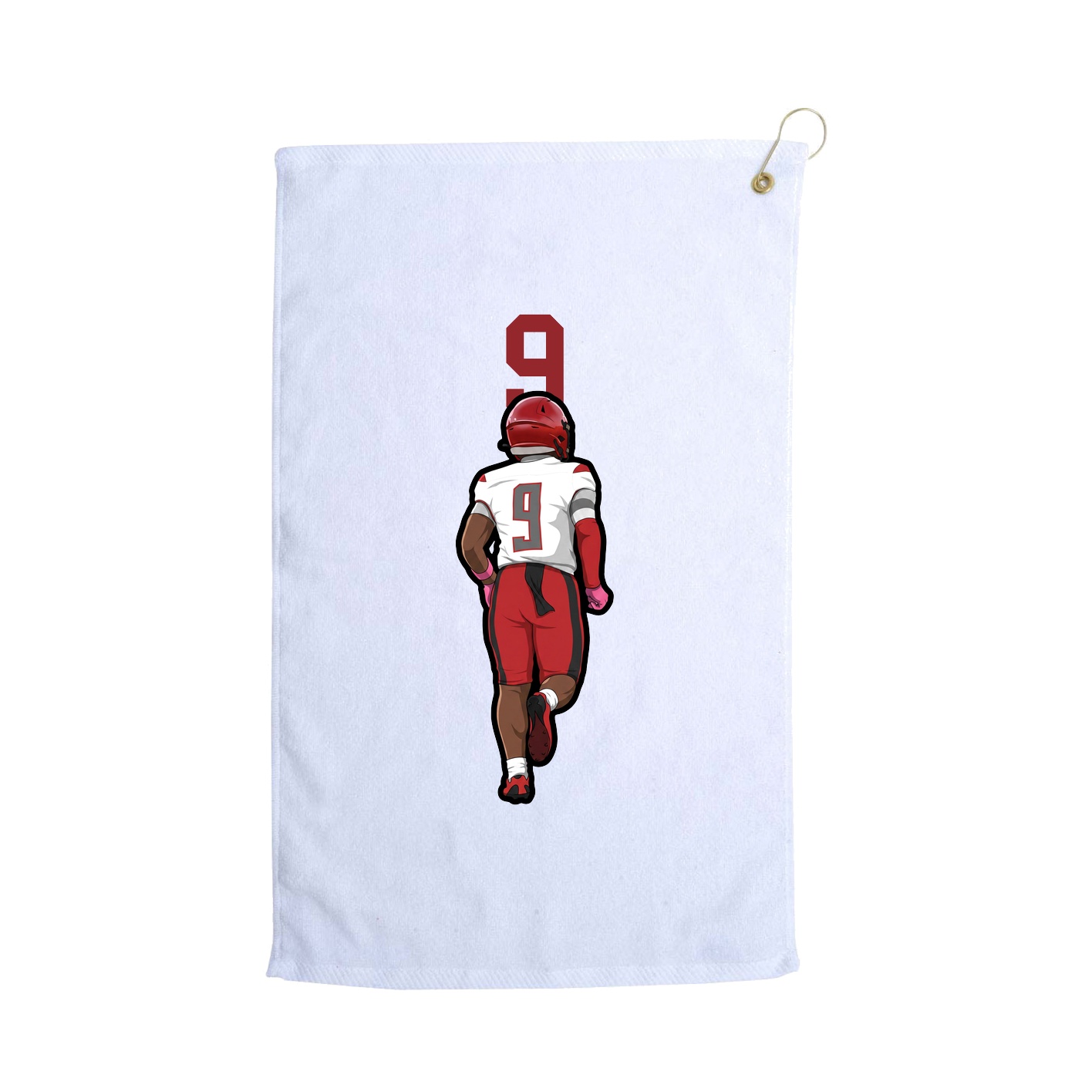 Golf Towel — Number Top in White