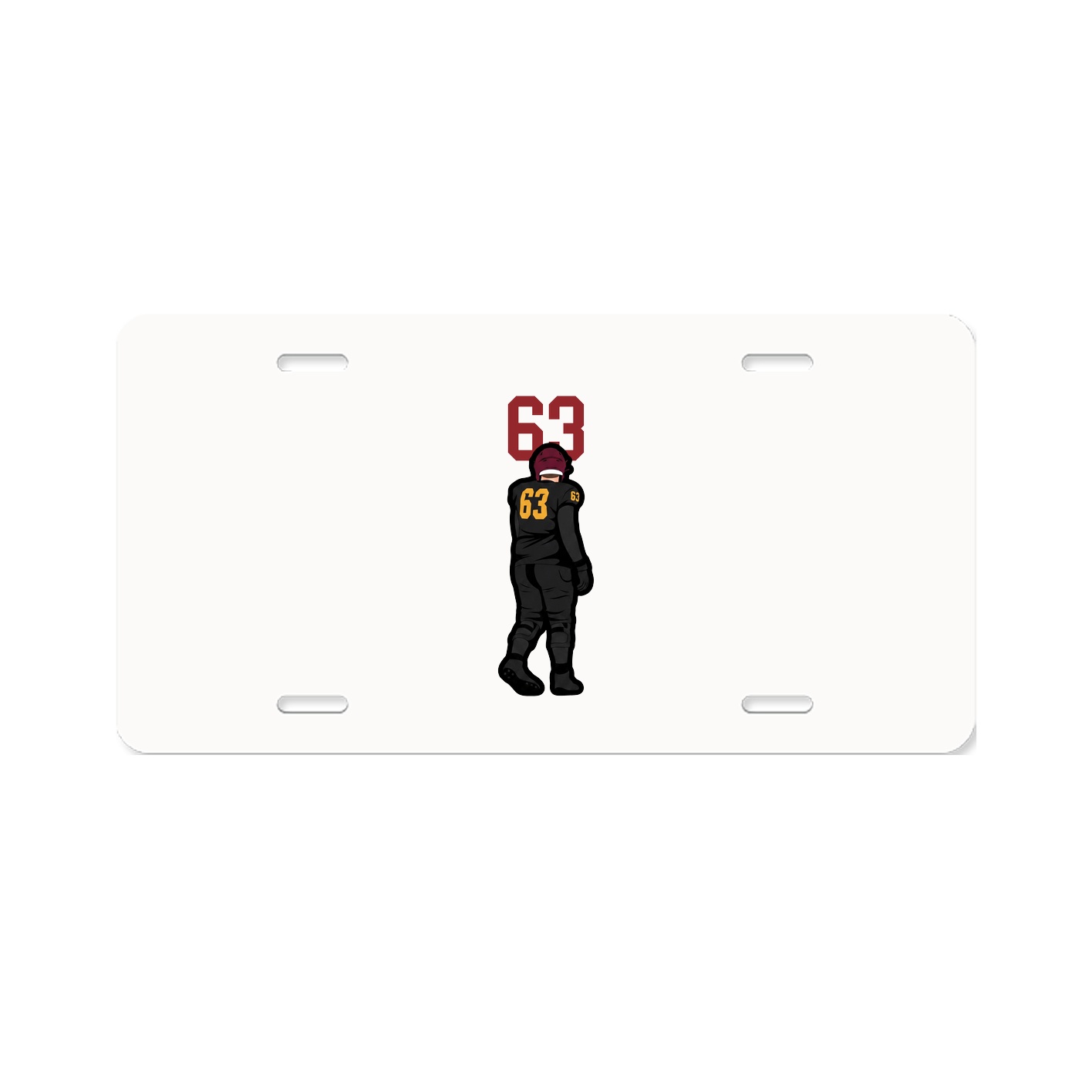 License Plate — Number Top in Classic