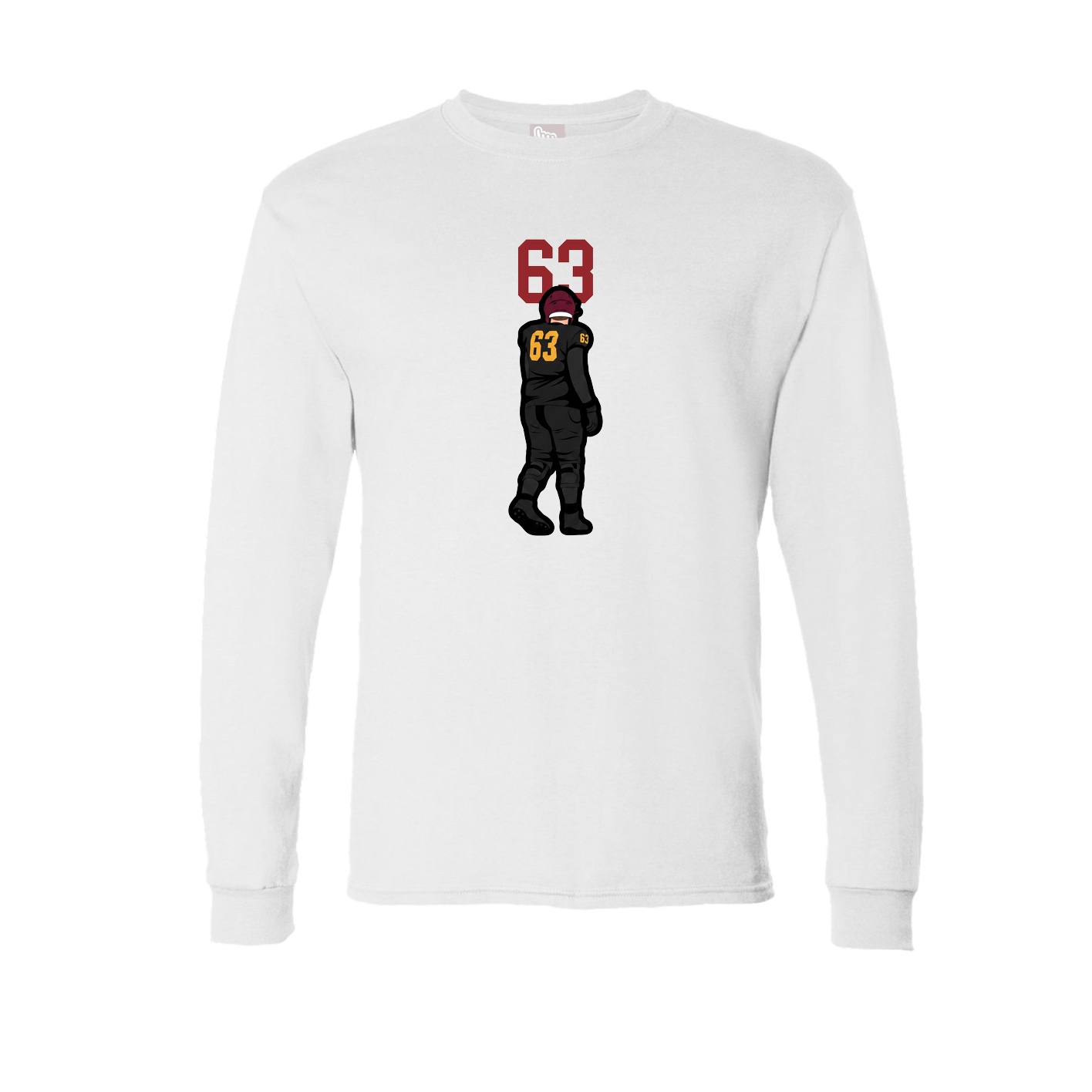 Long Sleeve Tee — Number Top in White