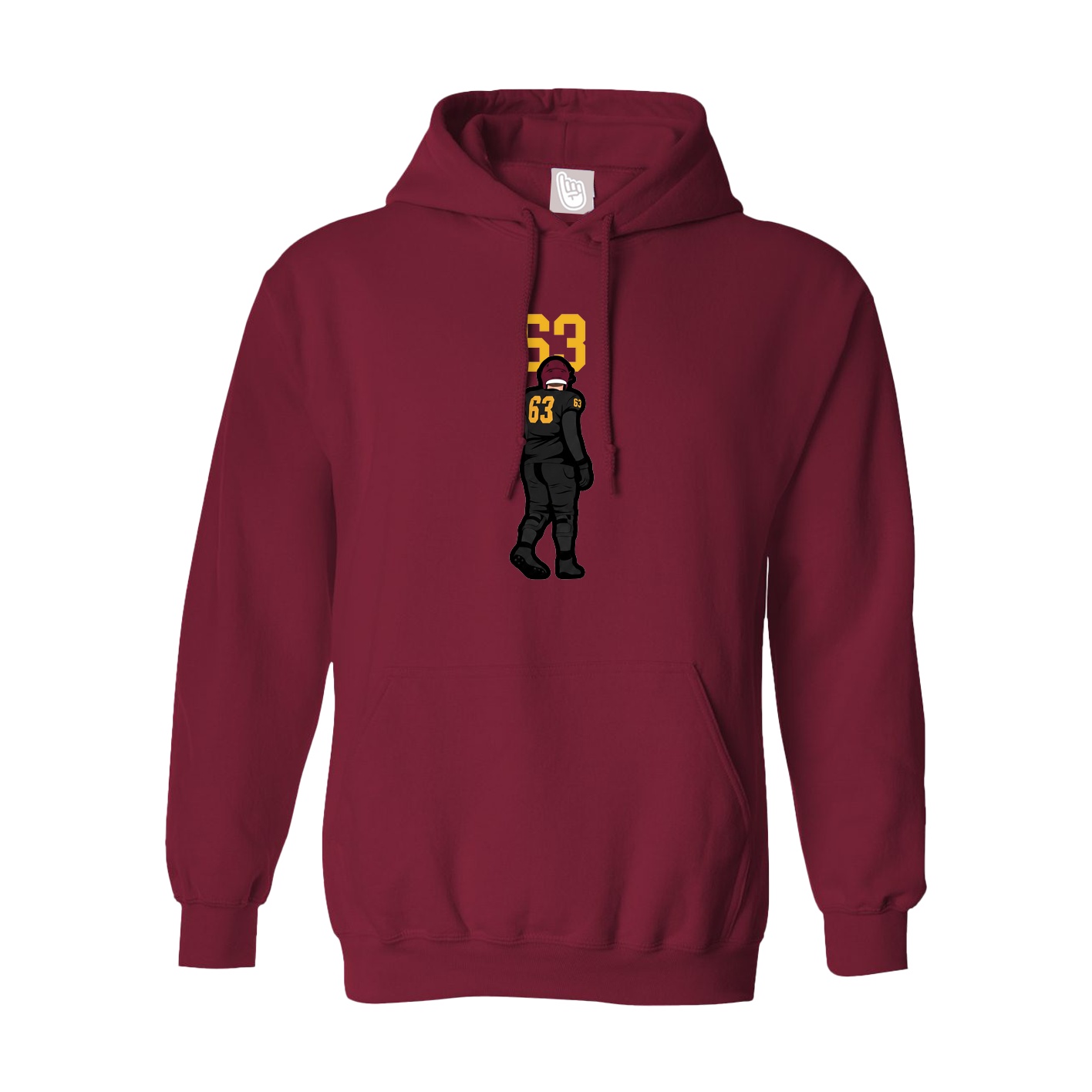 Hoodie — Number Top in Cardinal