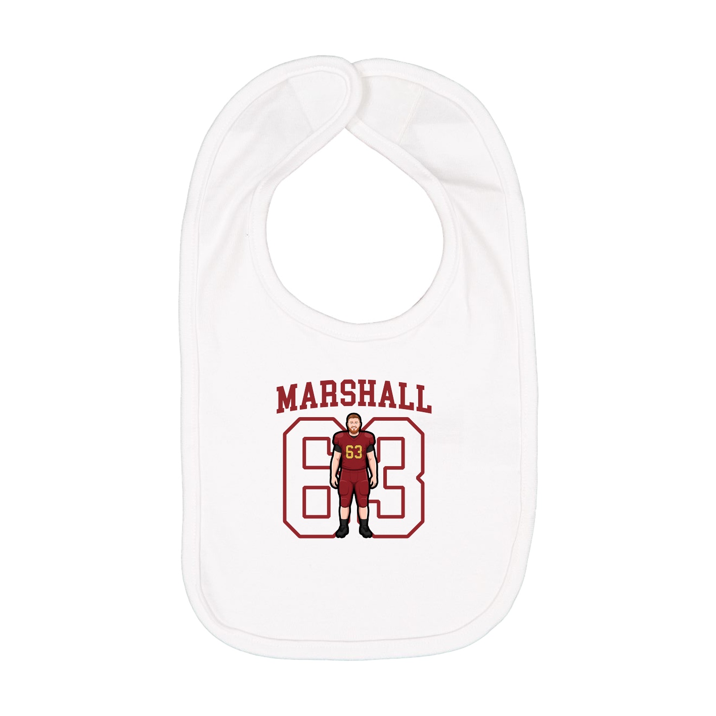 Infant Bib — Shirsey in White