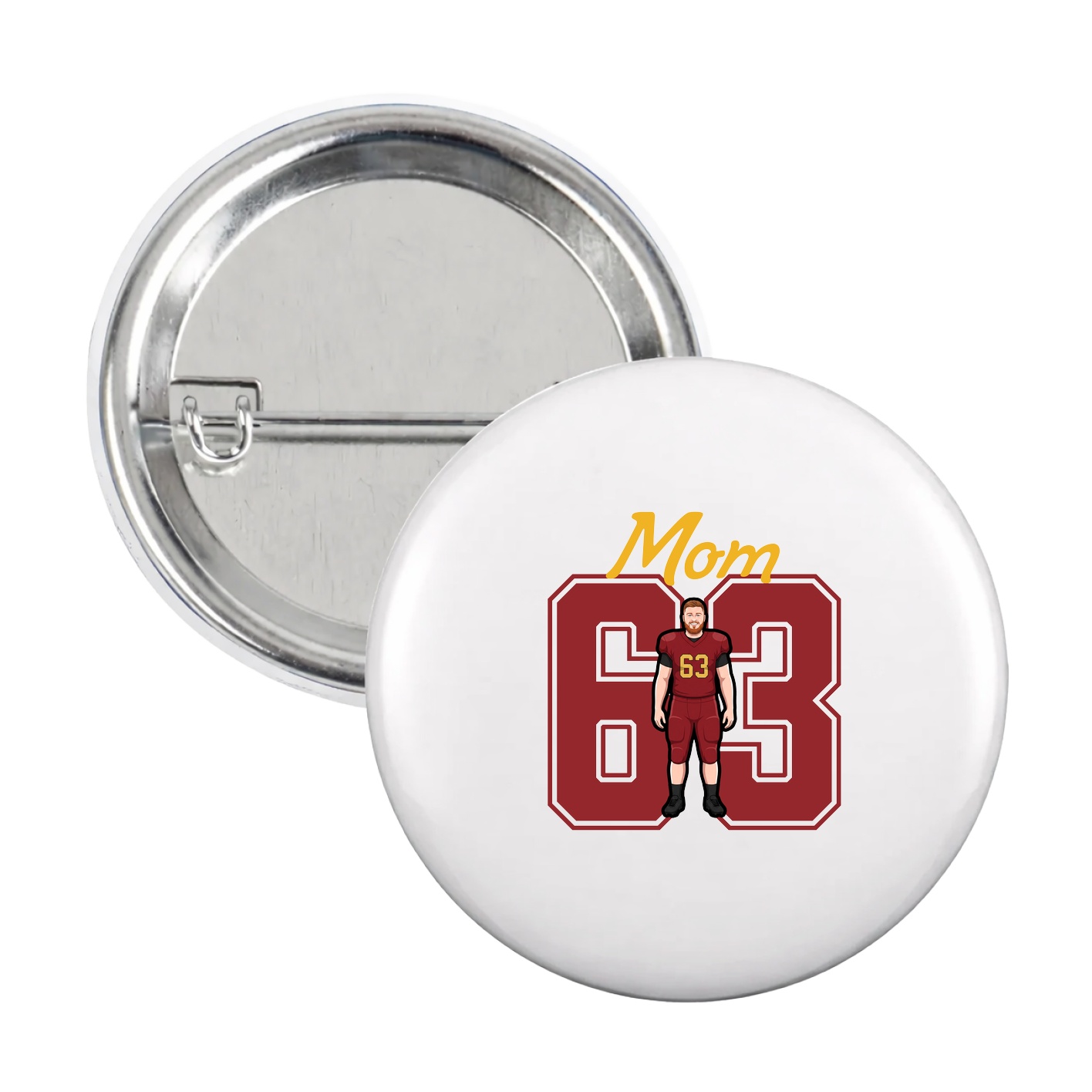 Game Day Button — Mothers Day Shirsey in White
