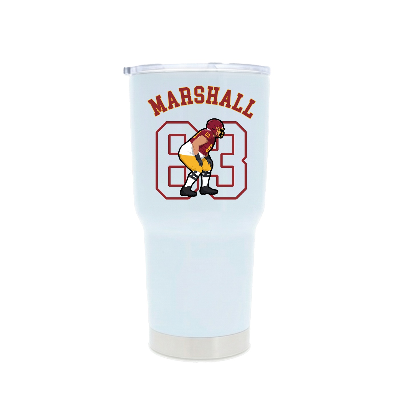 30oz Stainless Steel Tumbler — Shirsey Arch in White