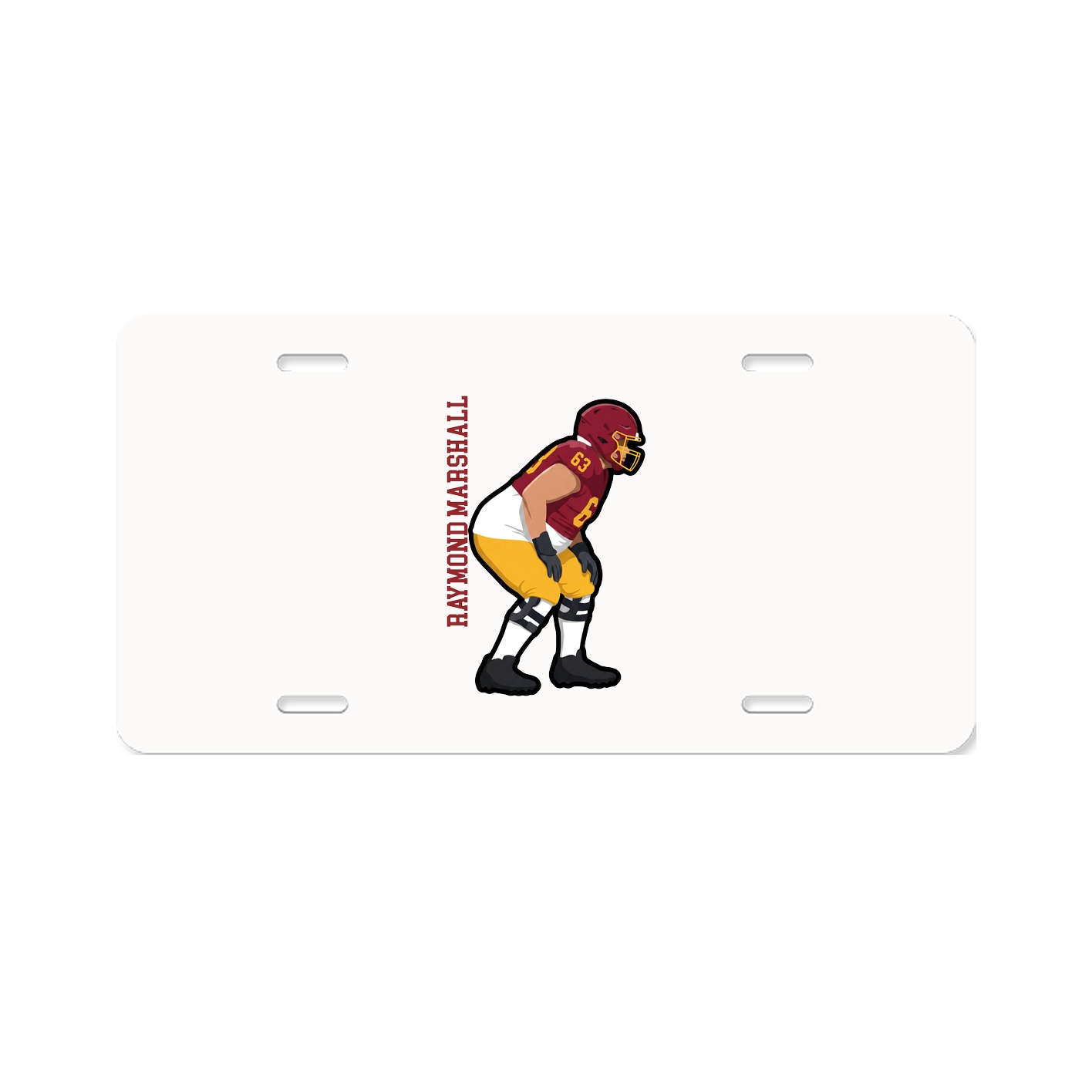 License Plate — Name Vertical in Classic