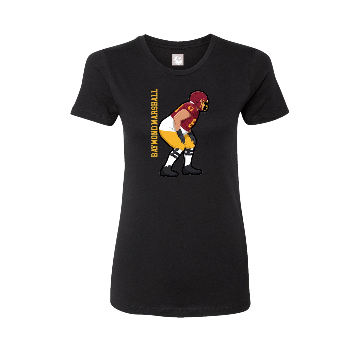 Womens Tee — Name Vertical in Black