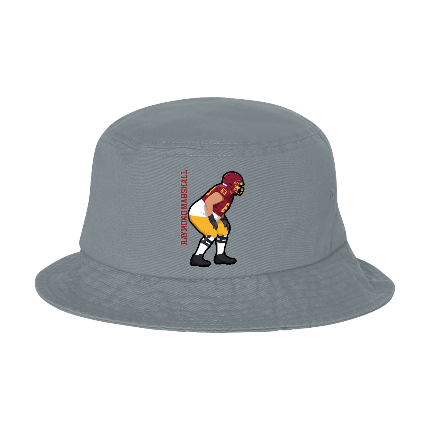 Bucket Cap — Name Vertical in Grey