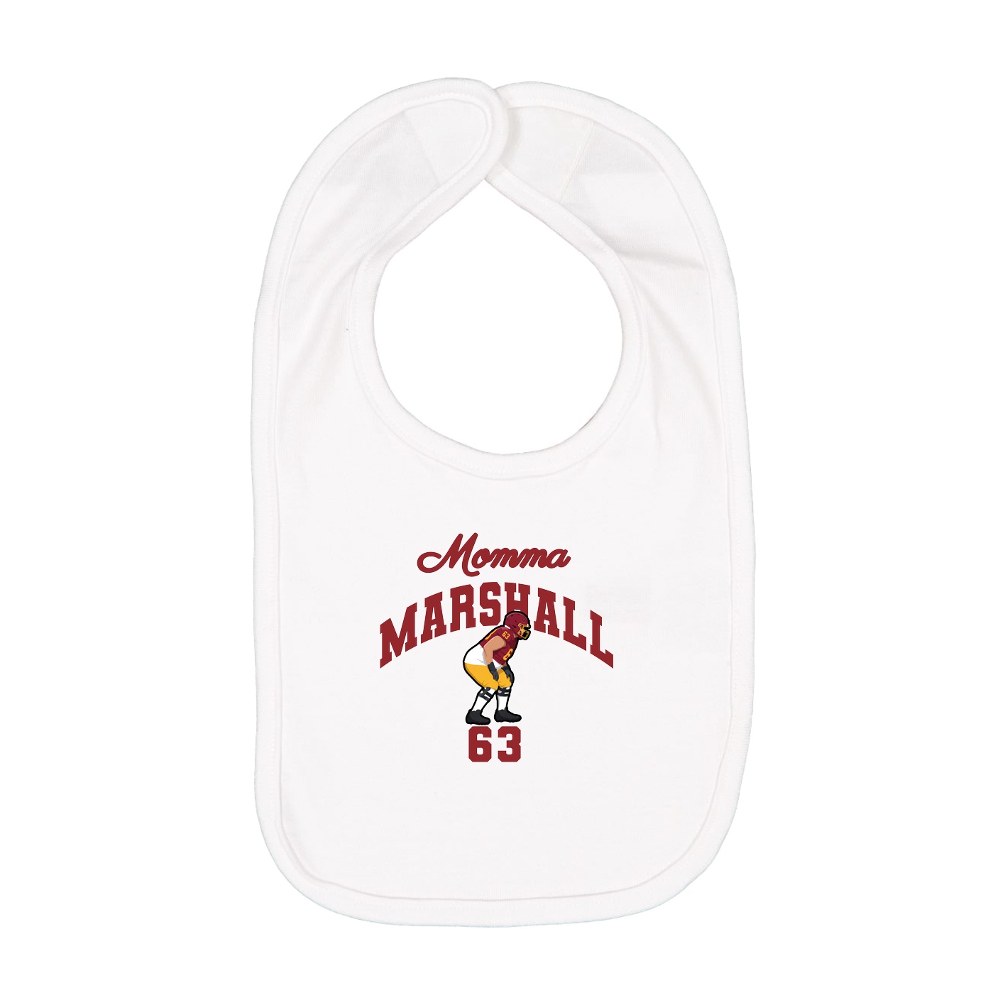 Infant Bib — Mothers Day Arch in White