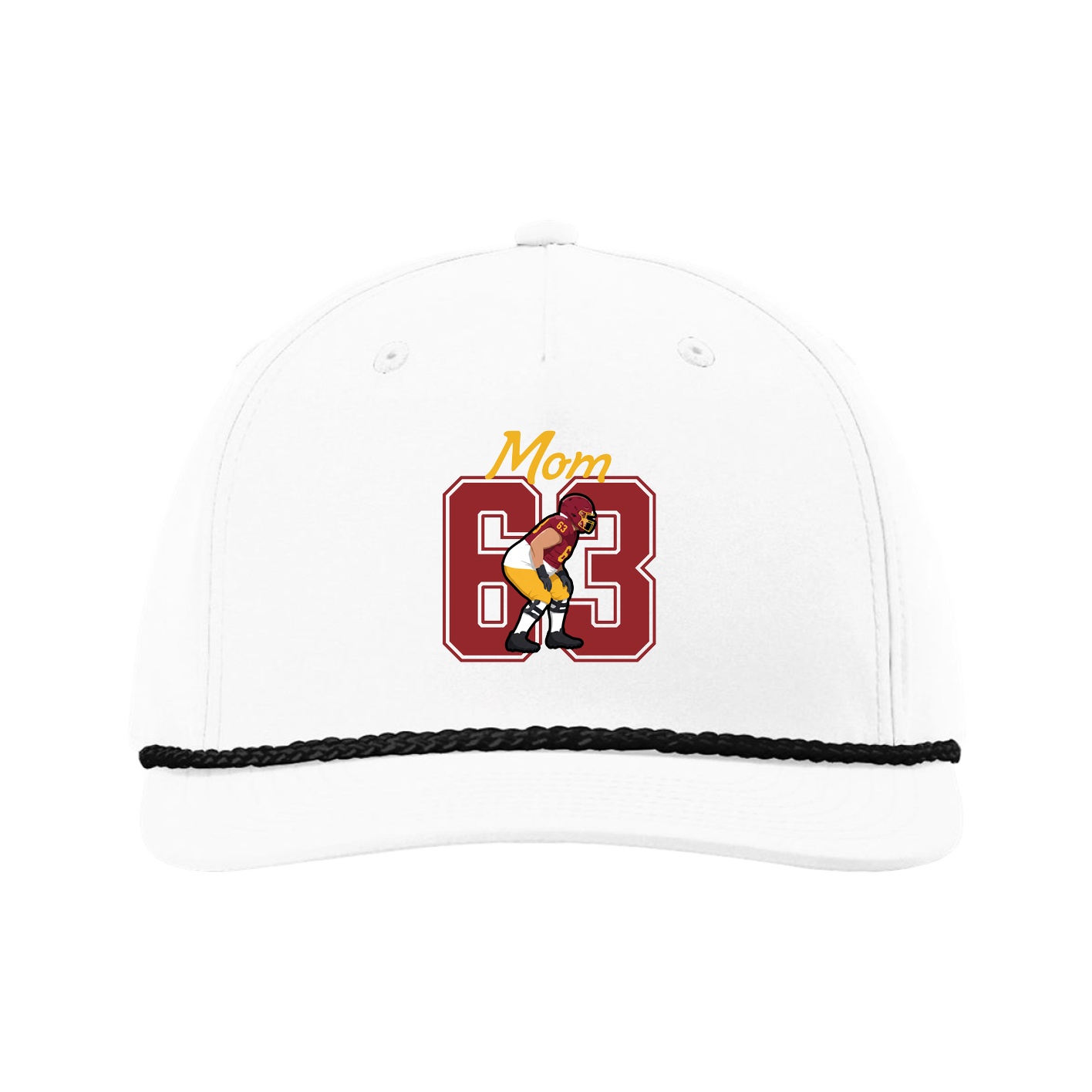 Five-Panel Classic Rope Cap — Mothers Day Shirsey in White